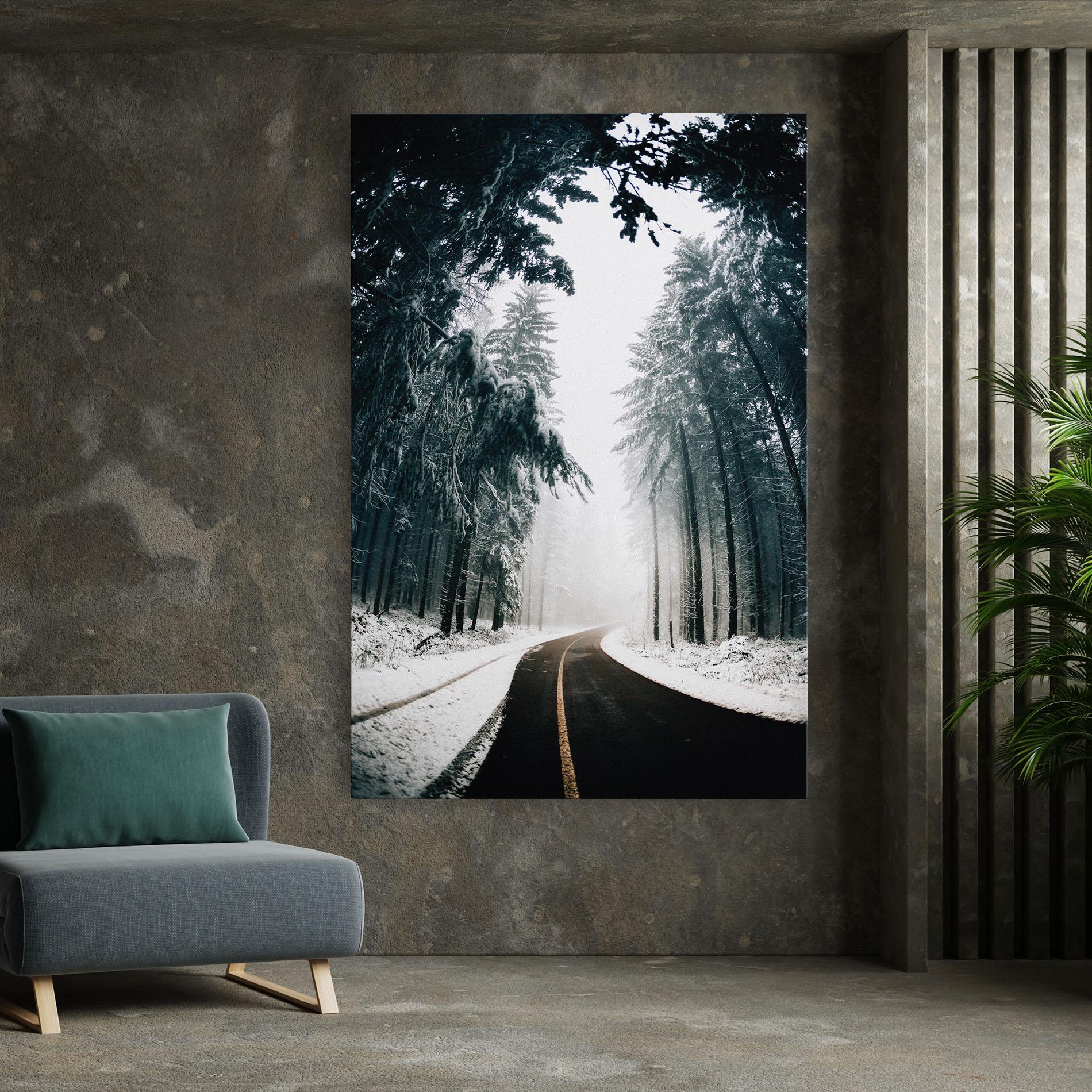 Tablou Canvas Snow Road Dorest mockup 7
