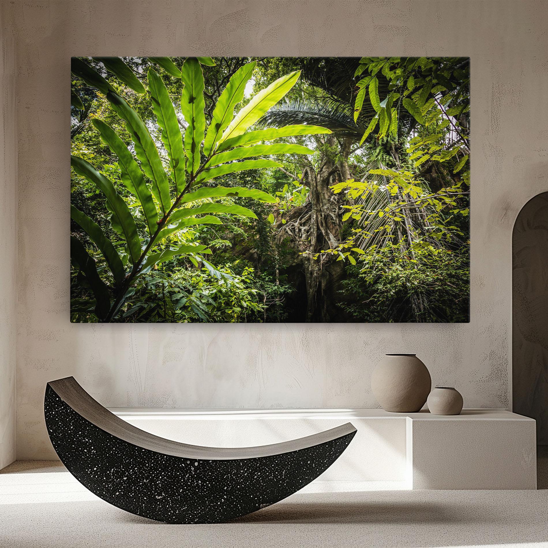 Tablou Canvas Big Leaf Forest mockup 8