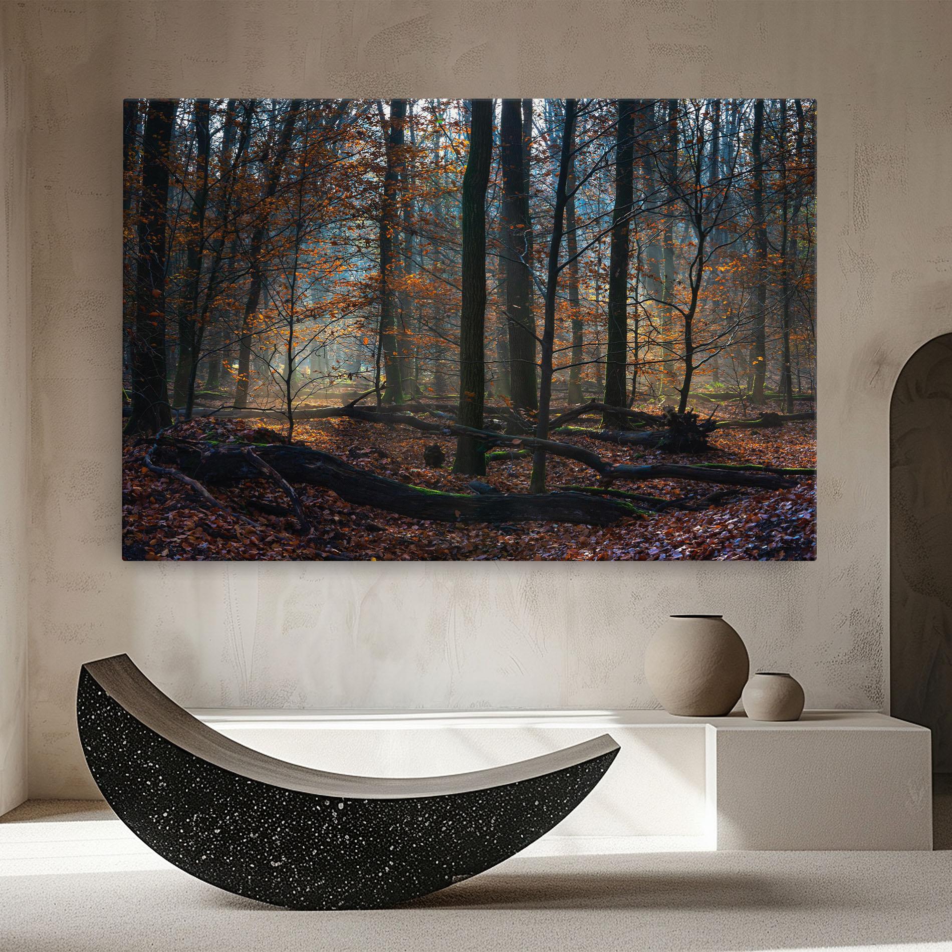 Tablou Canvas Forest Autumn Day mockup 8