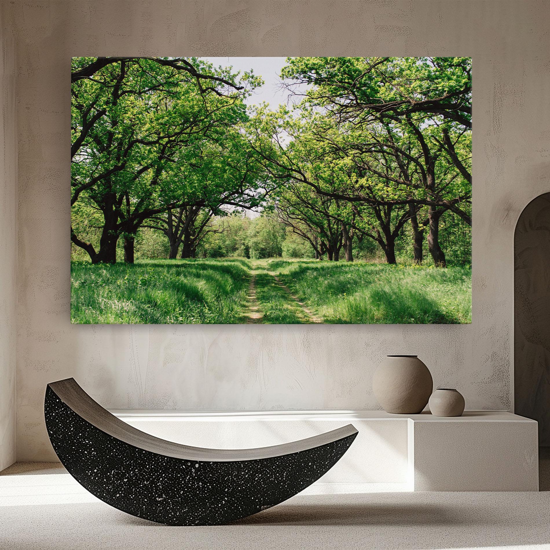 Tablou Canvas Forest Green Path mockup 8