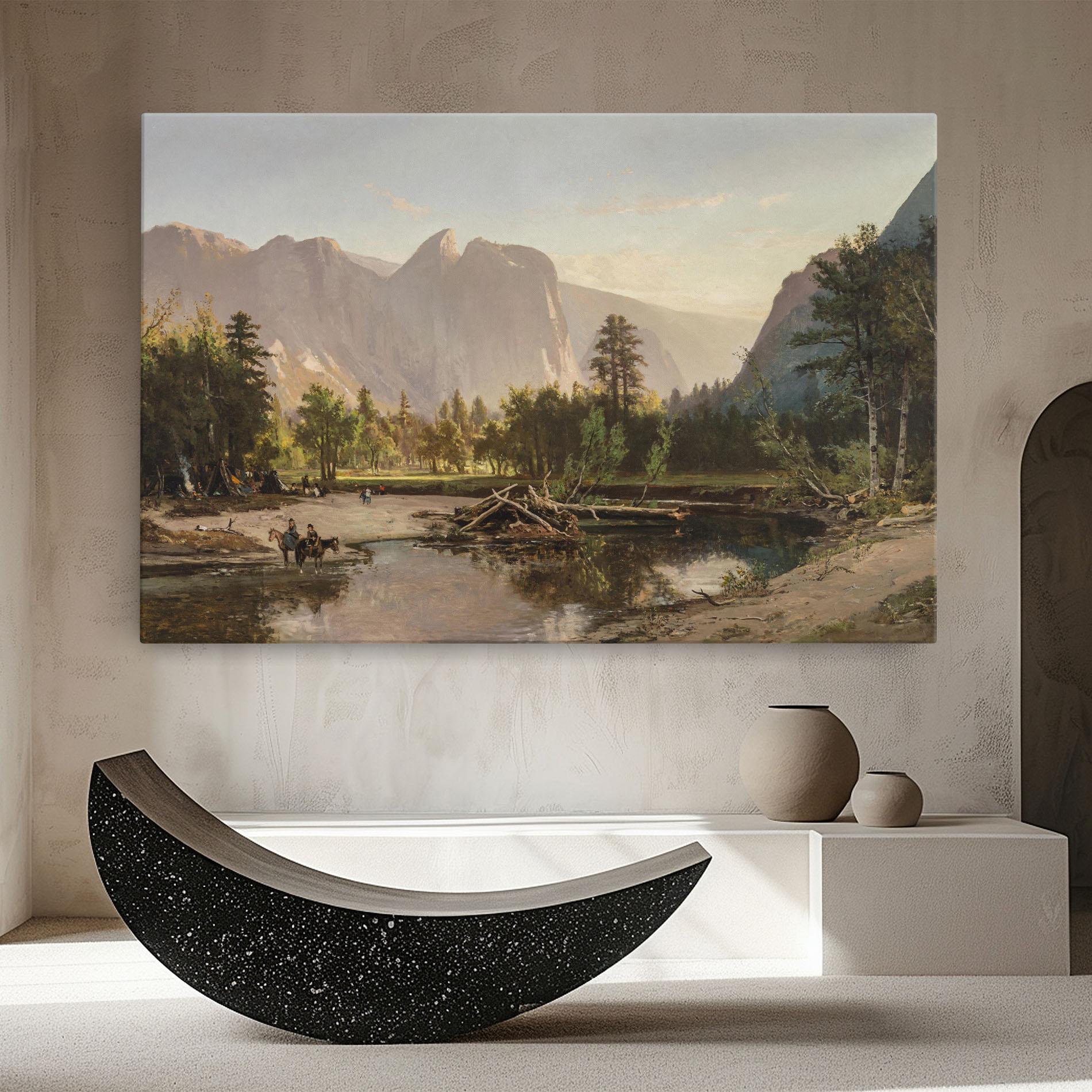 Tablou Canvas Small Lake Forest mockup 8