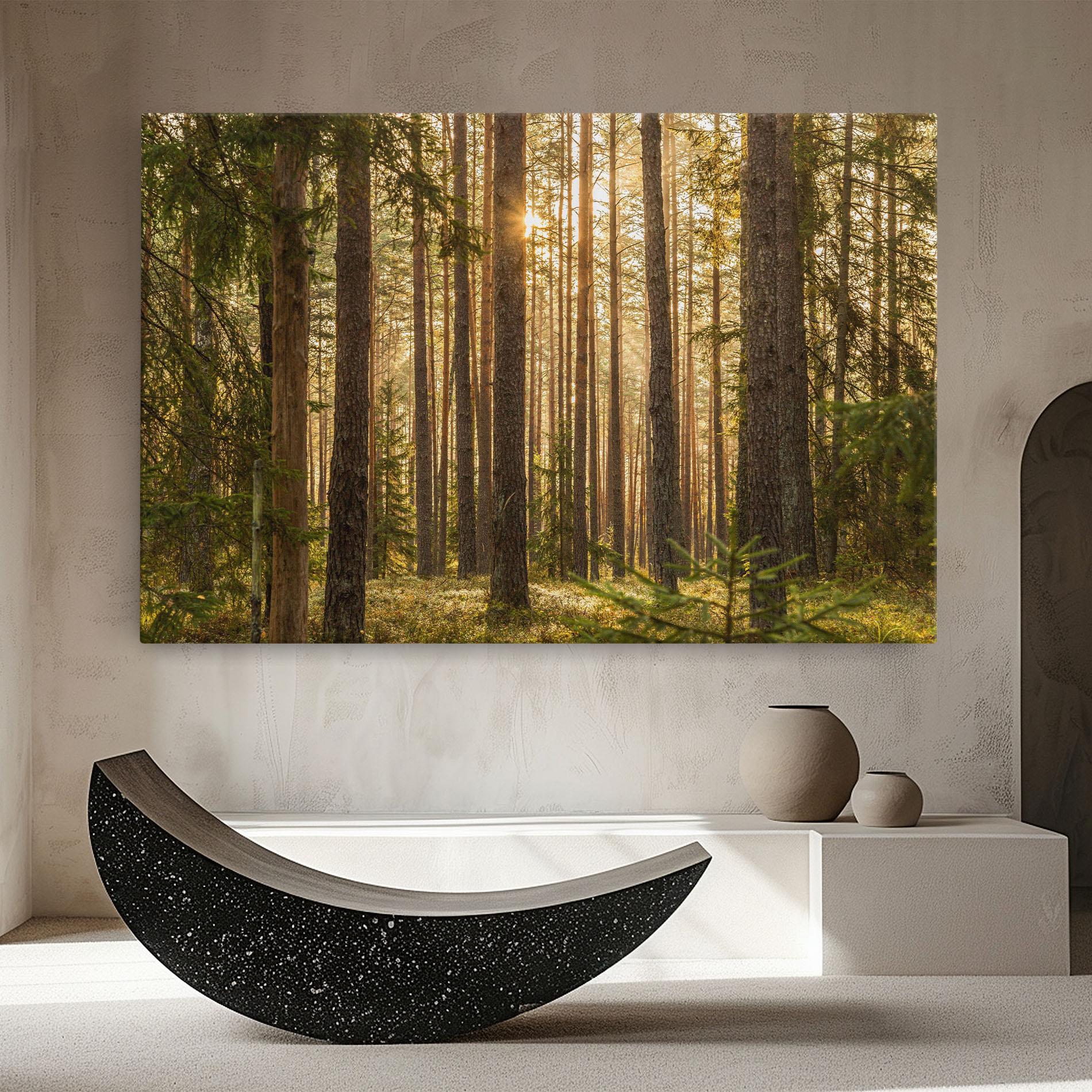 Tablou Canvas Sunrise Forest mockup 8