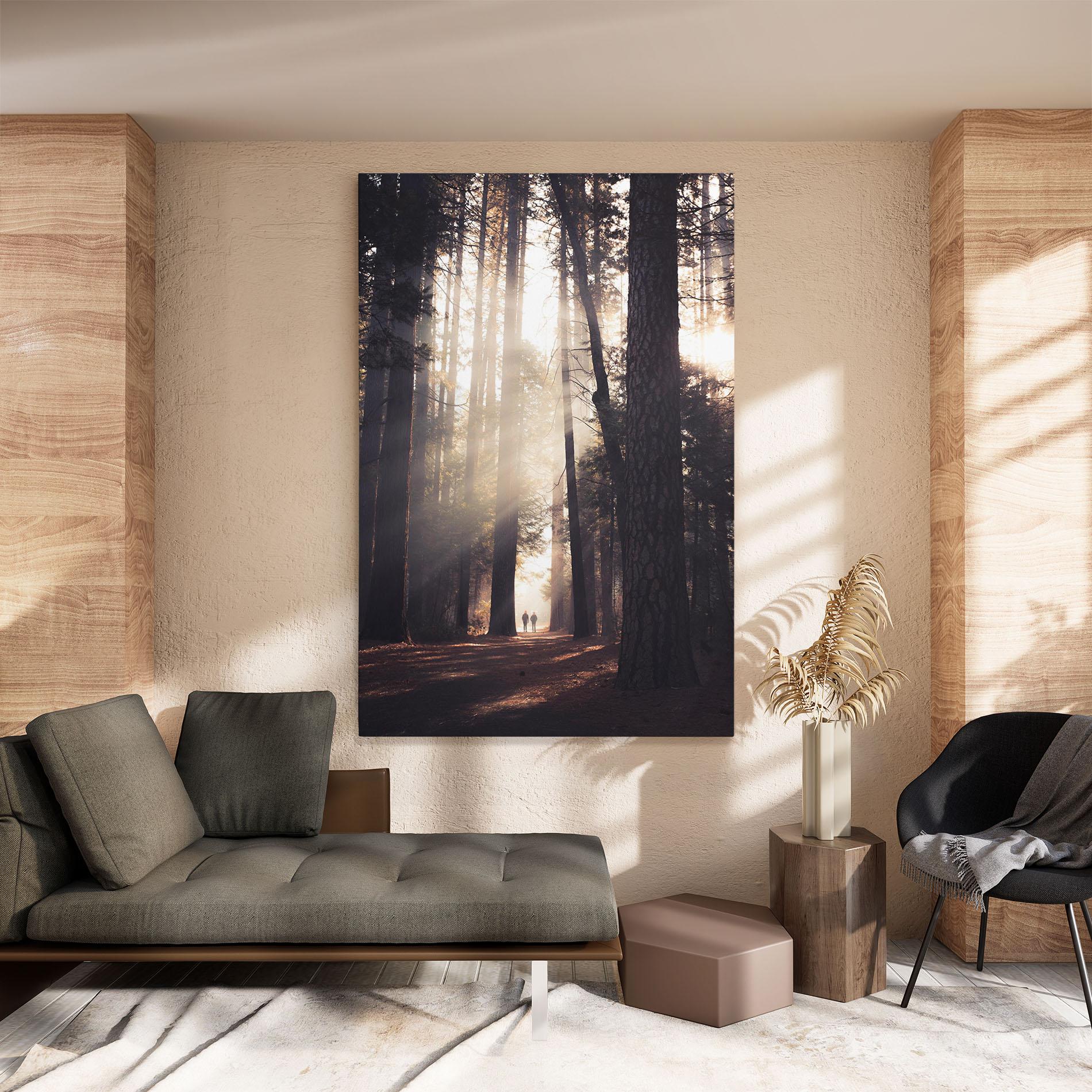 Tablou Canvas Foggy Couple Forest mockup 8