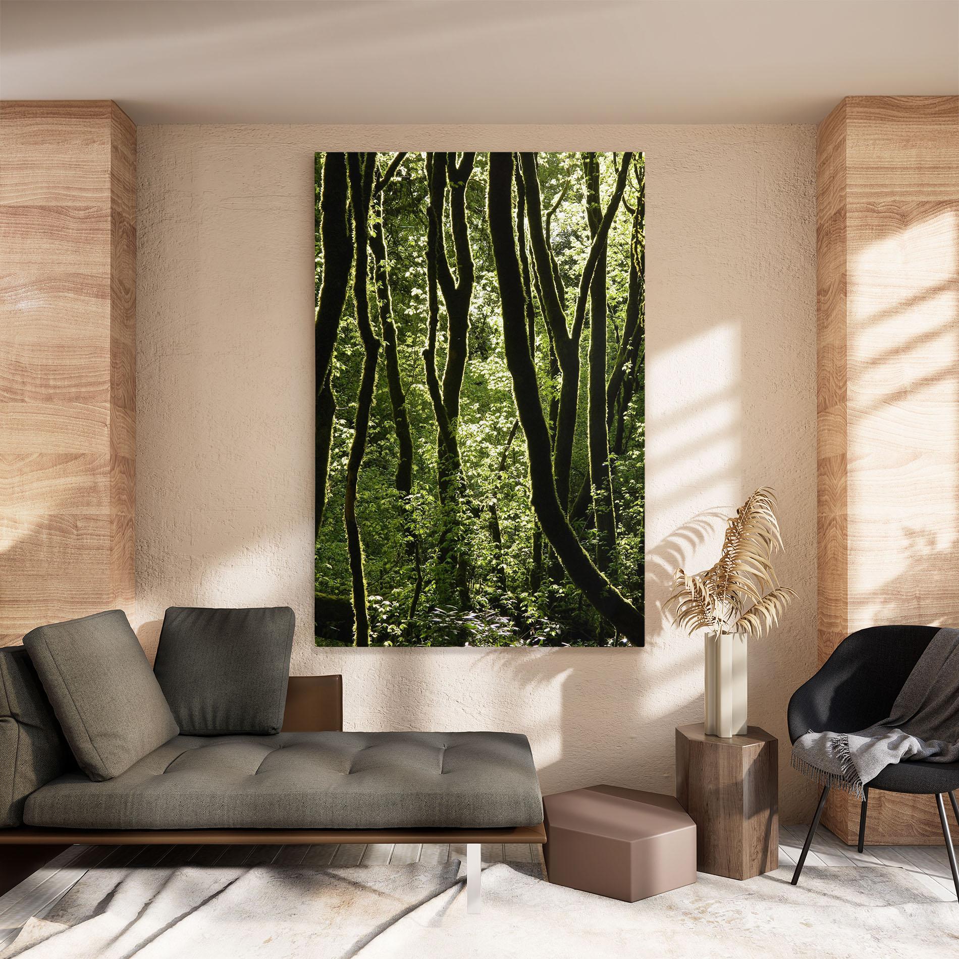 Tablou Canvas Forest Black Trees mockup 8