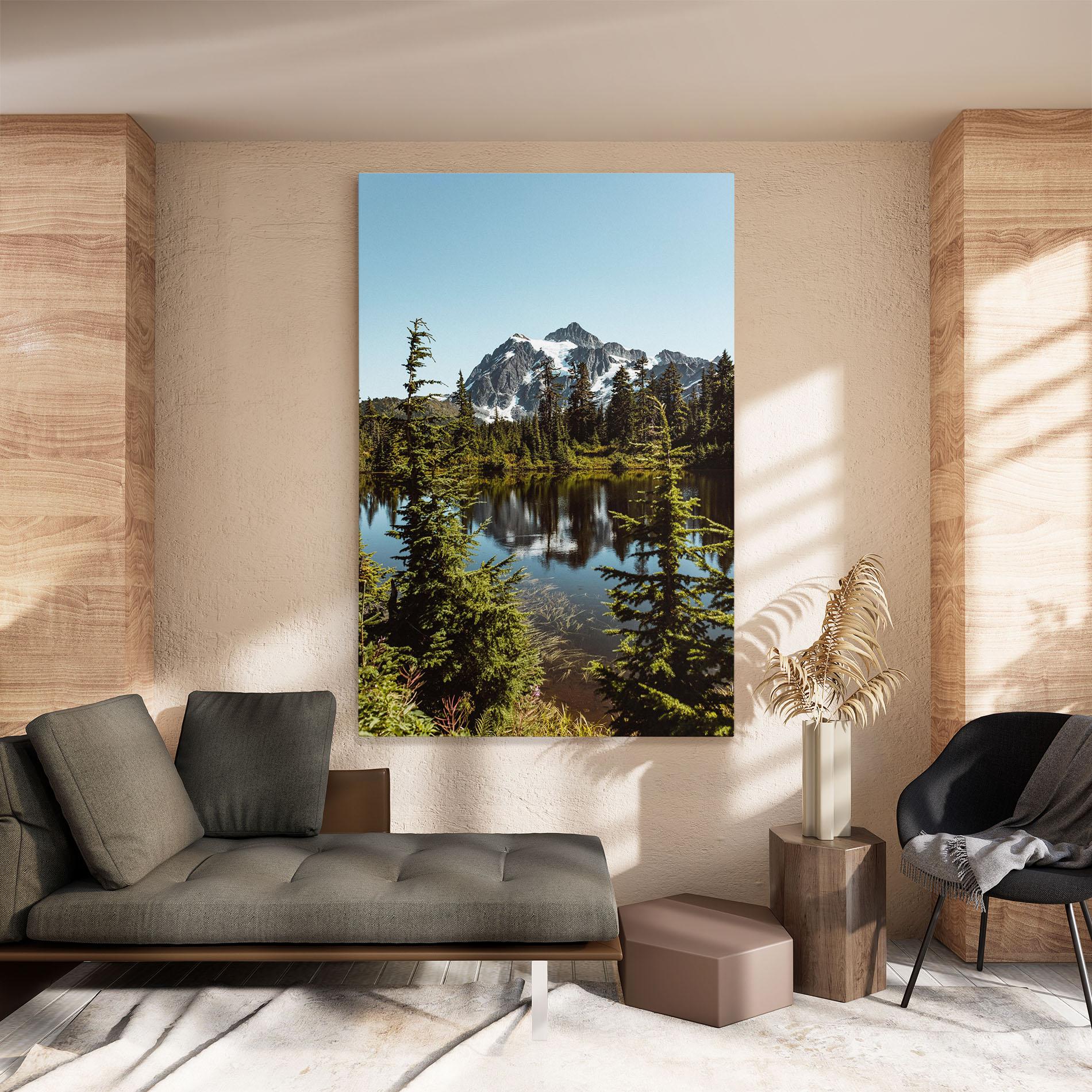 Tablou Canvas Forest Snow Mountain mockup 8