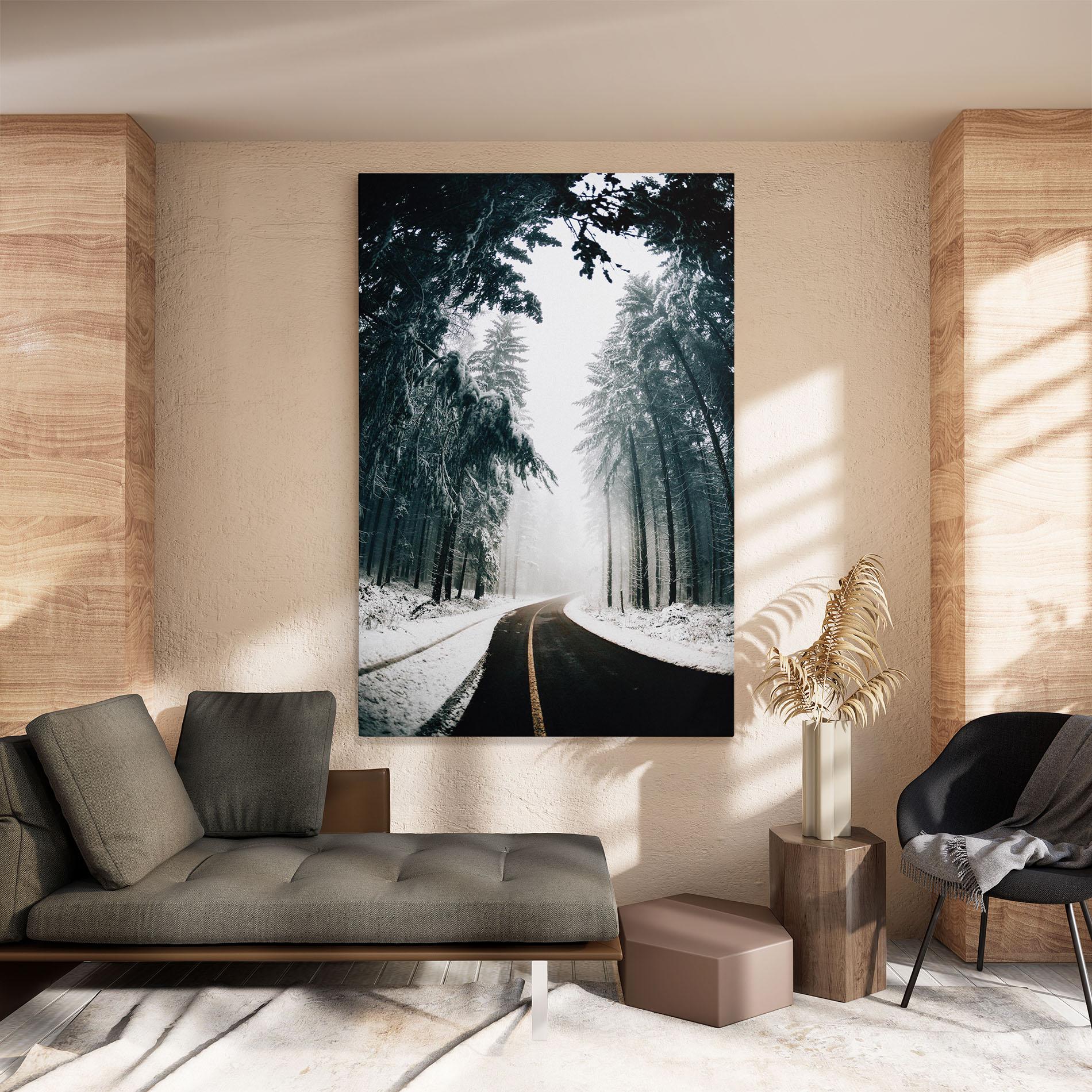 Tablou Canvas Snow Road Dorest mockup 8