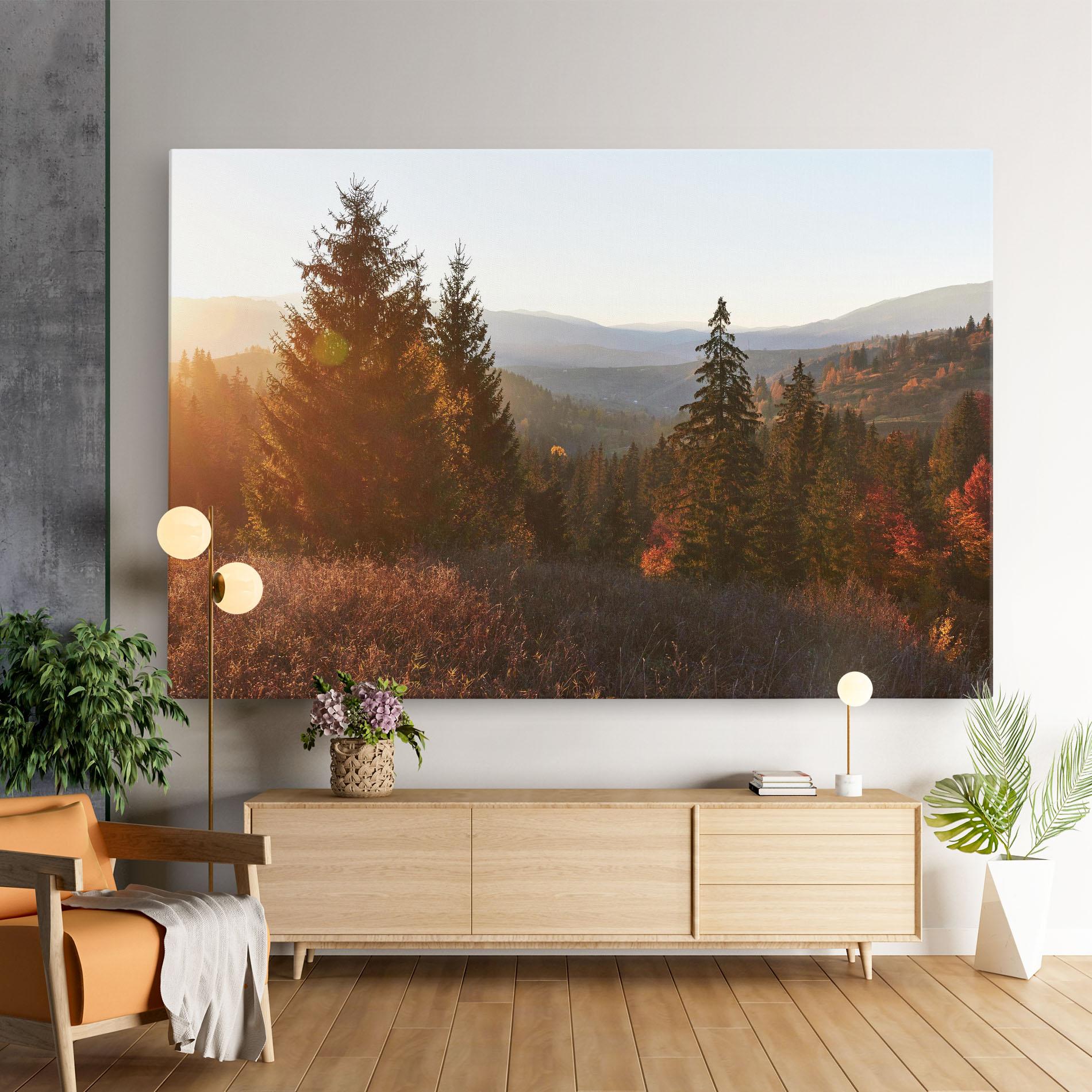 Tablou Canvas Autumn Morning mockup 9