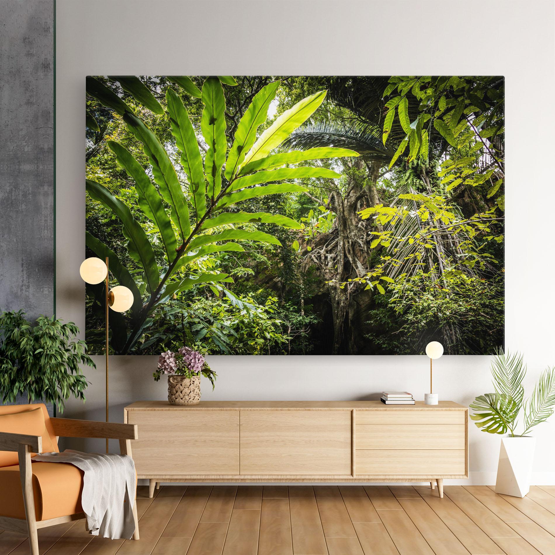 Tablou Canvas Big Leaf Forest mockup 9