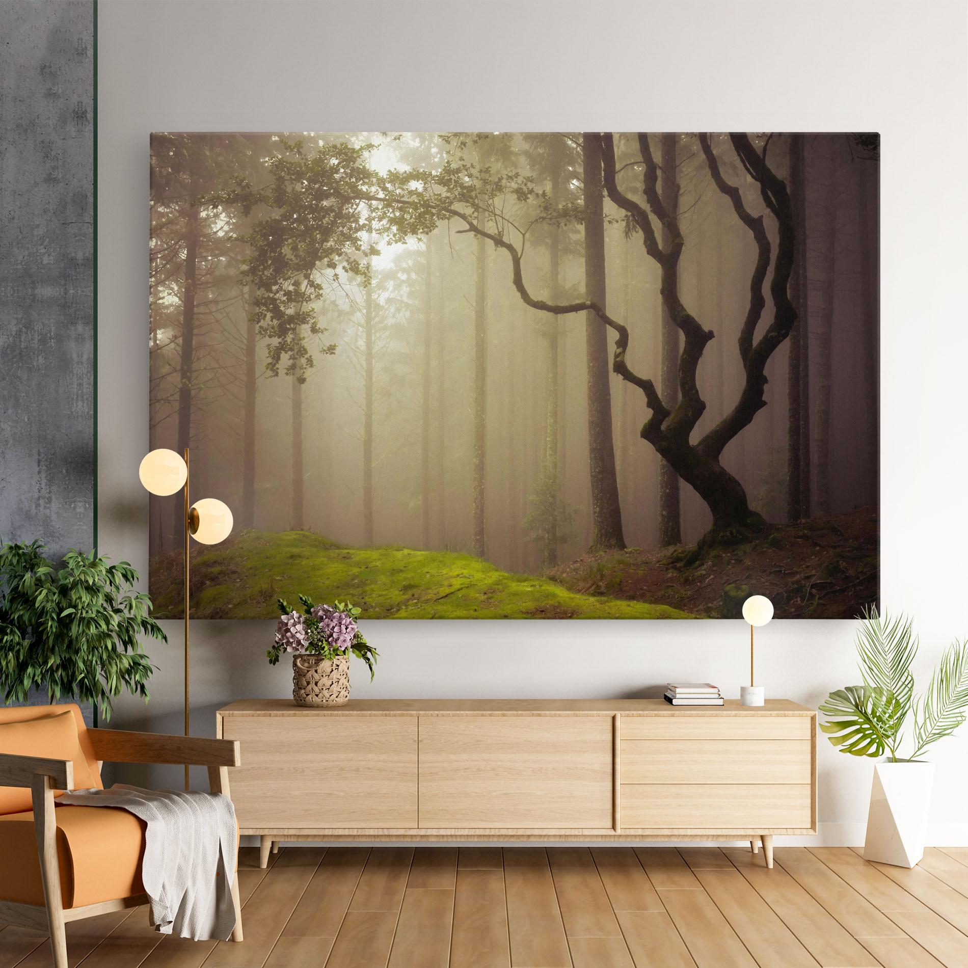 Tablou Canvas Foggy Tree Art mockup 9