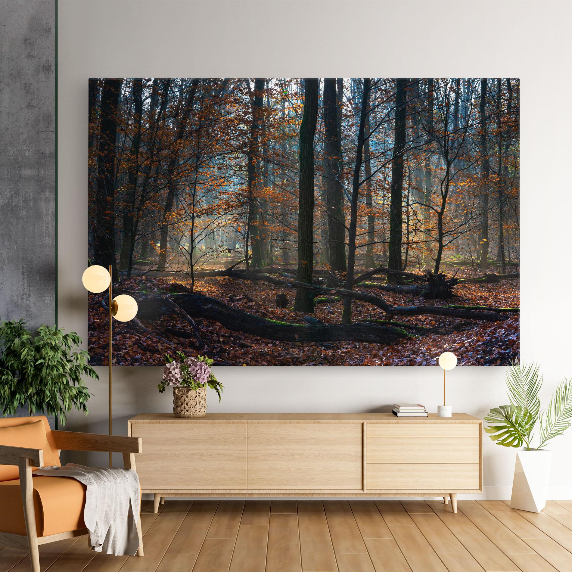 Tablou Canvas Forest Autumn Day mockup 9