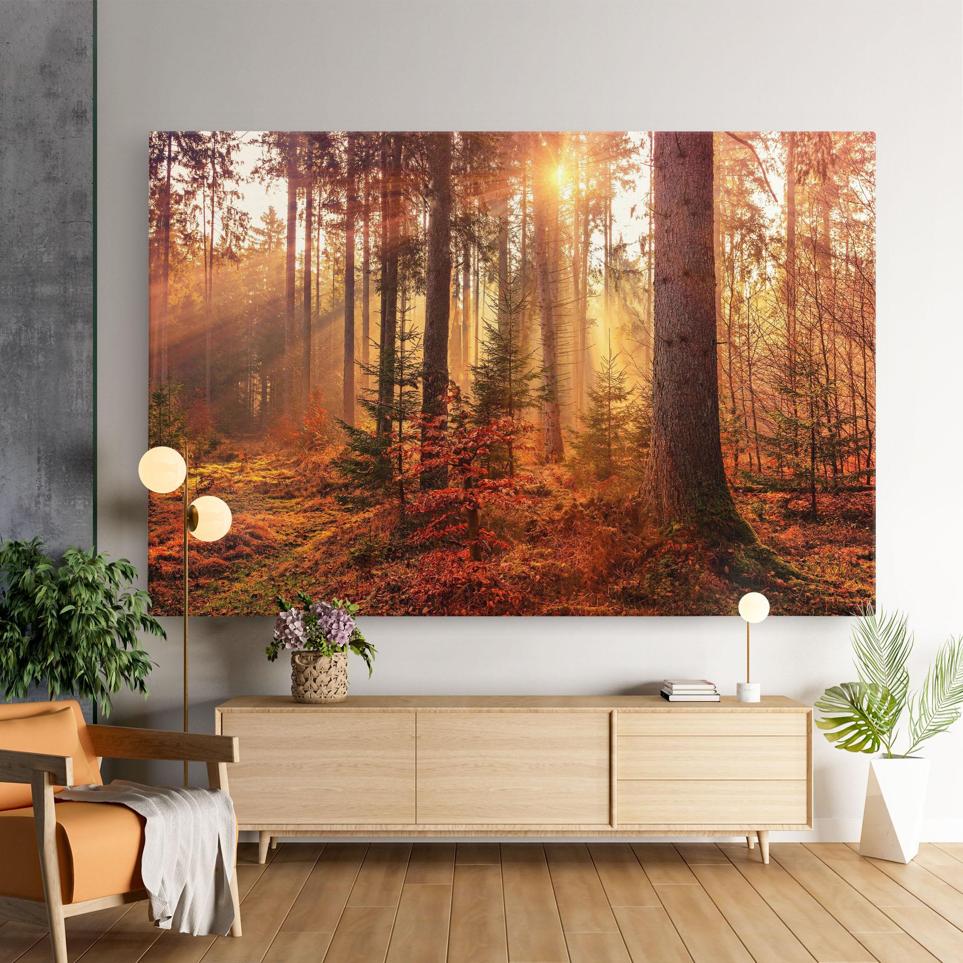 Tablou Canvas Orange Light Forest mockup 9