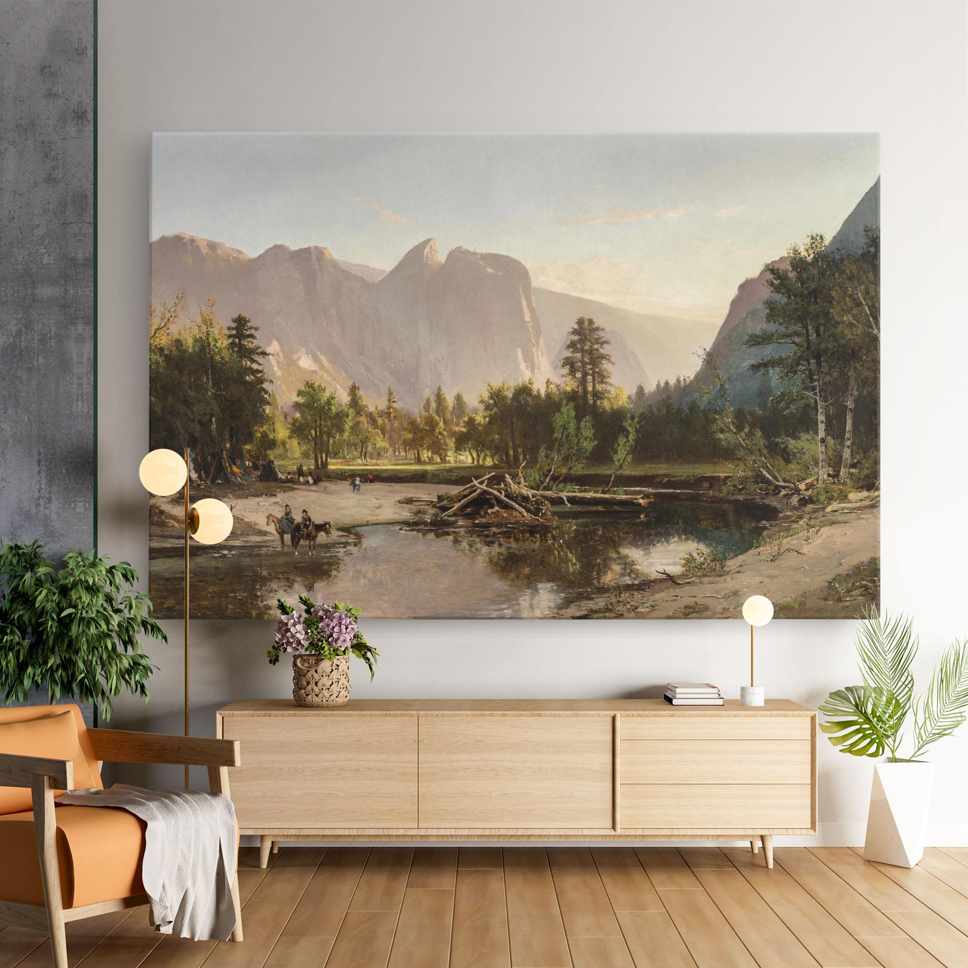 Tablou Canvas Small Lake Forest mockup 9