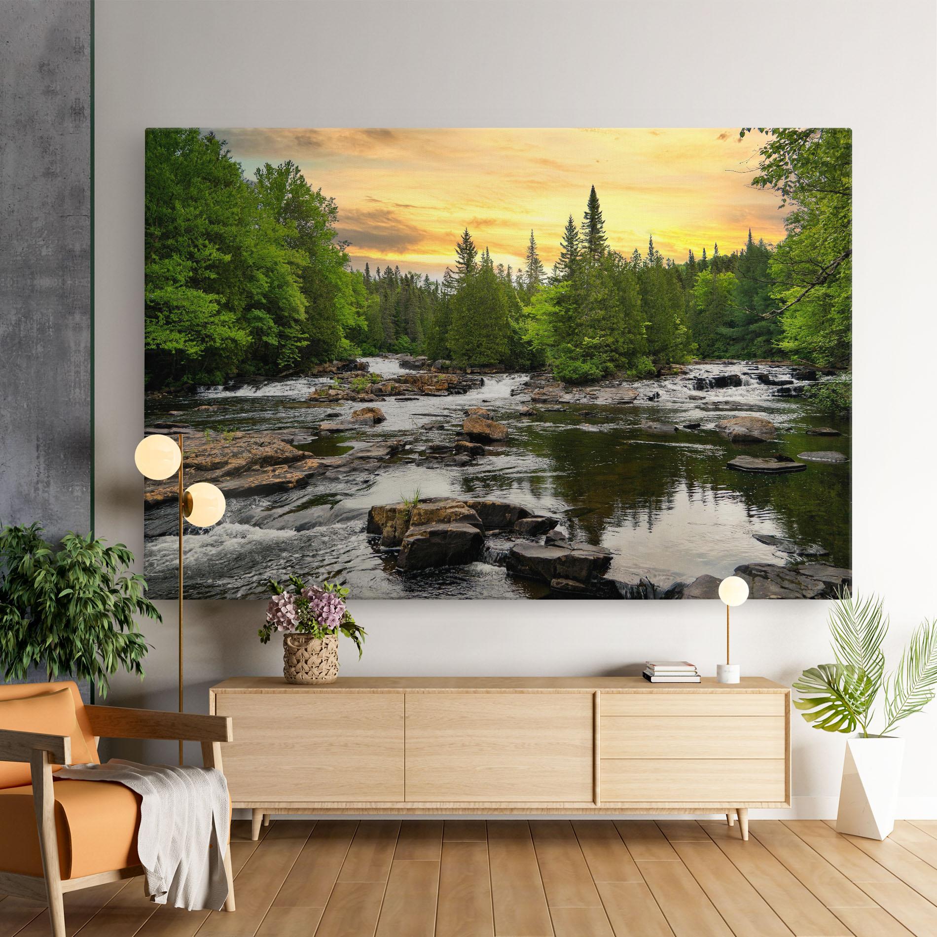 Tablou Canvas Small River Forest mockup 9