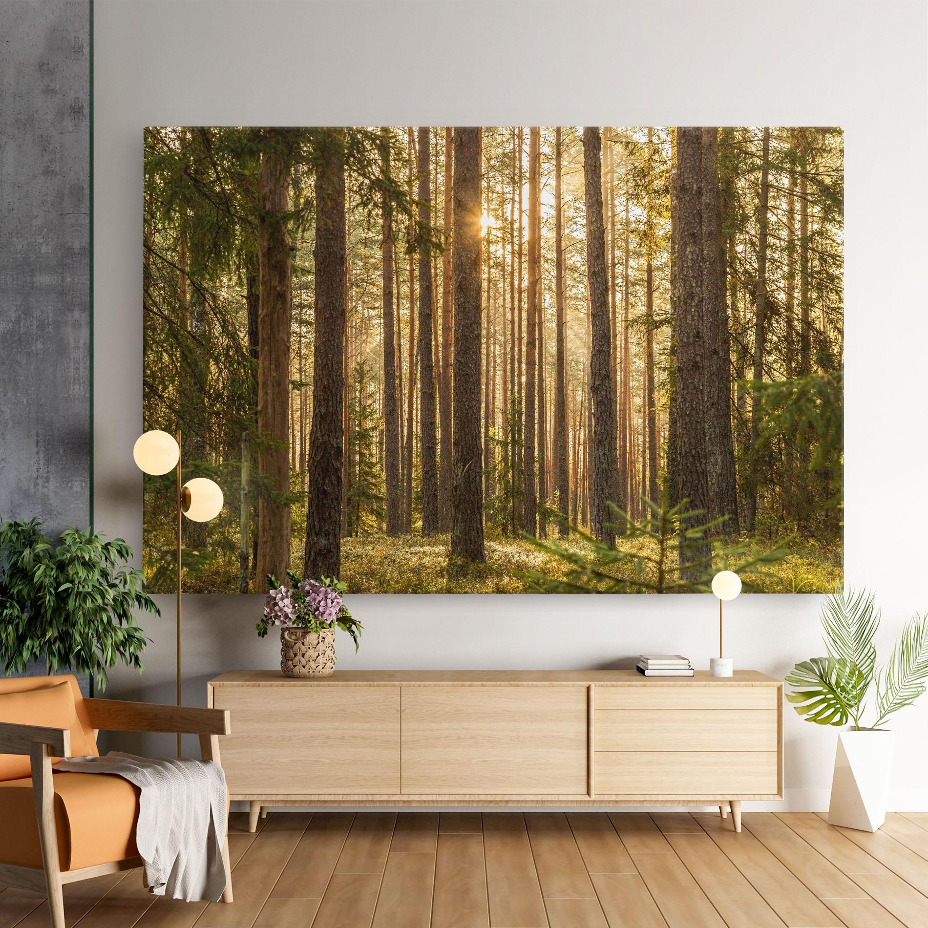 Tablou Canvas Sunrise Forest mockup 9