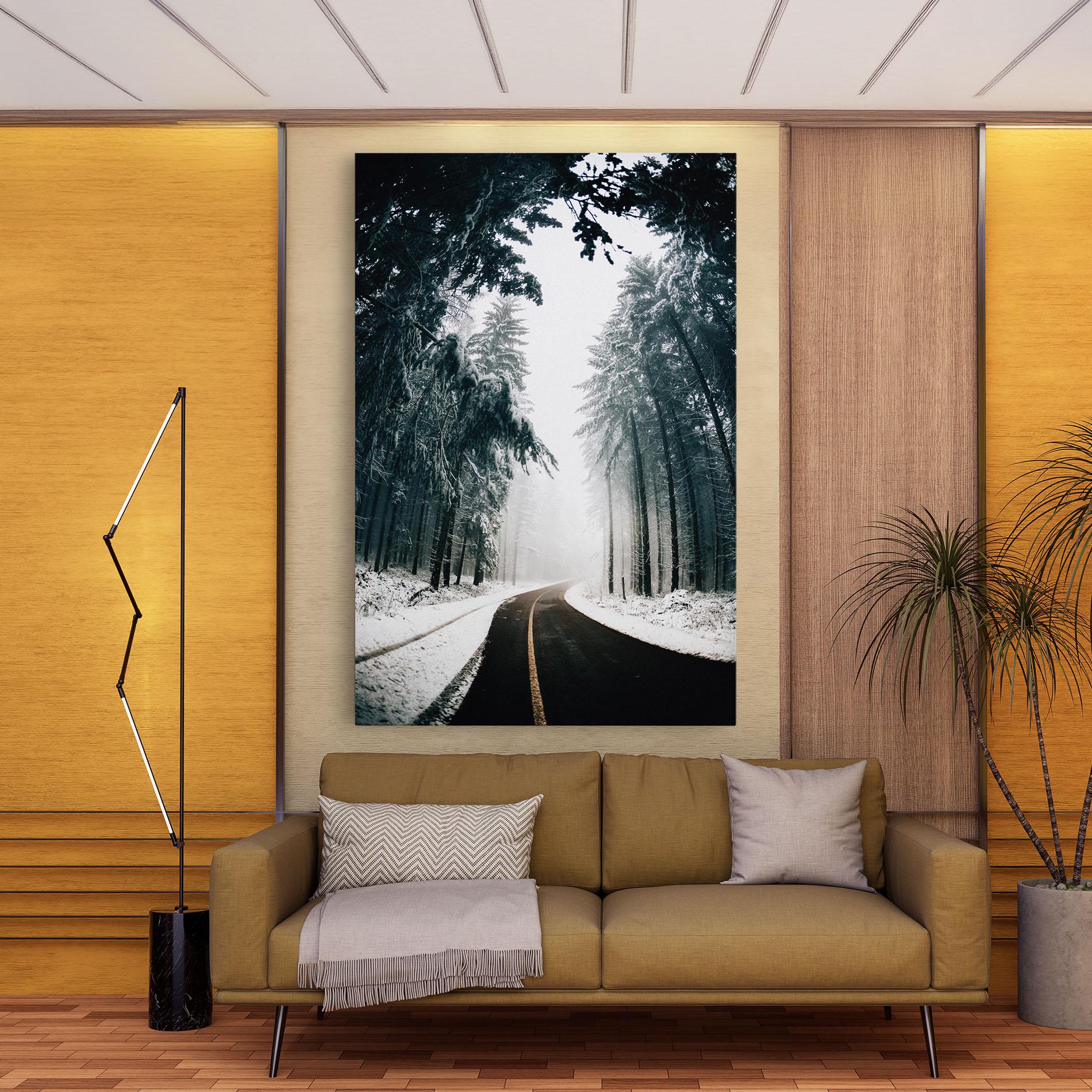 Tablou Canvas Snow Road Dorest mockup 9