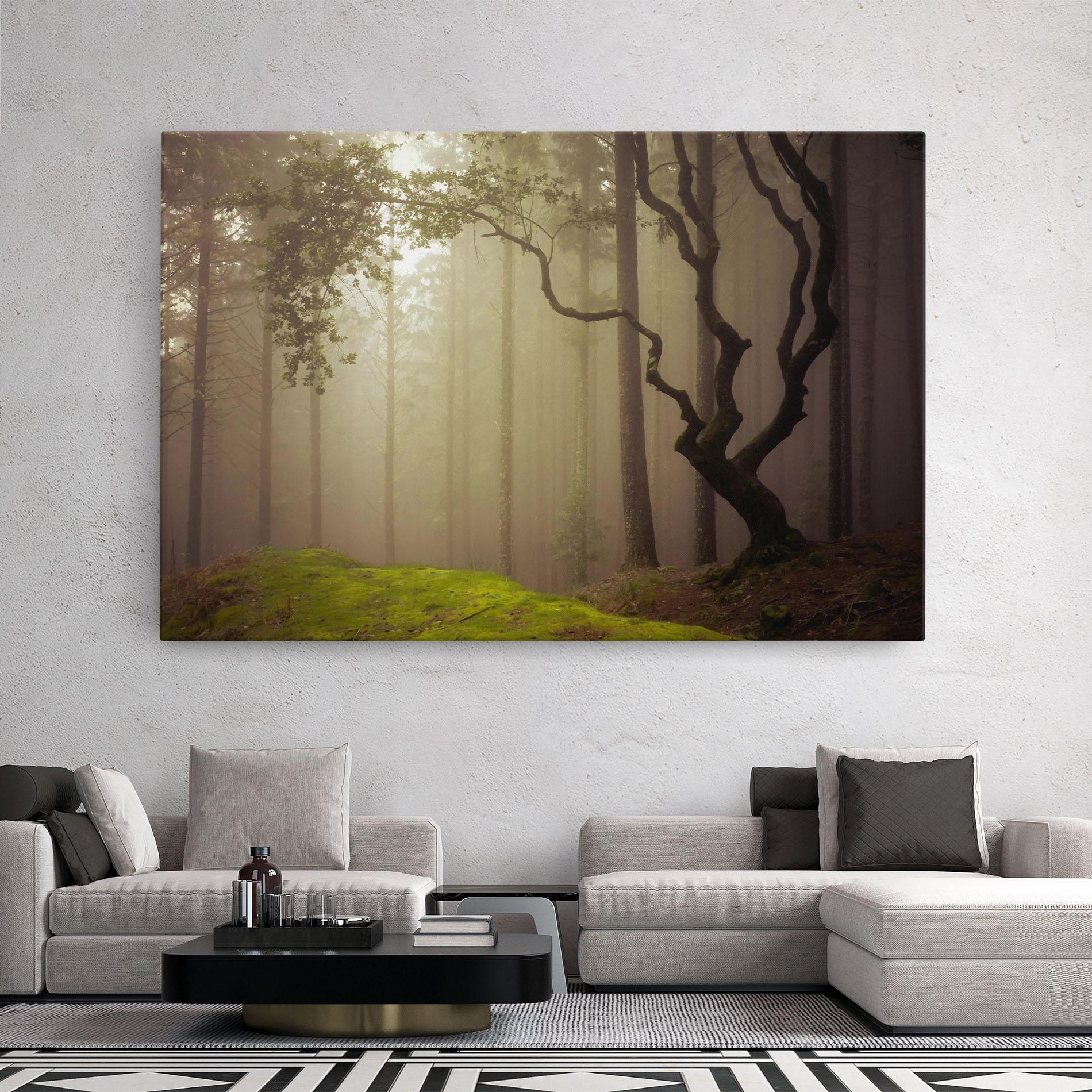 Tablou Canvas Foggy Tree Art mockup 2