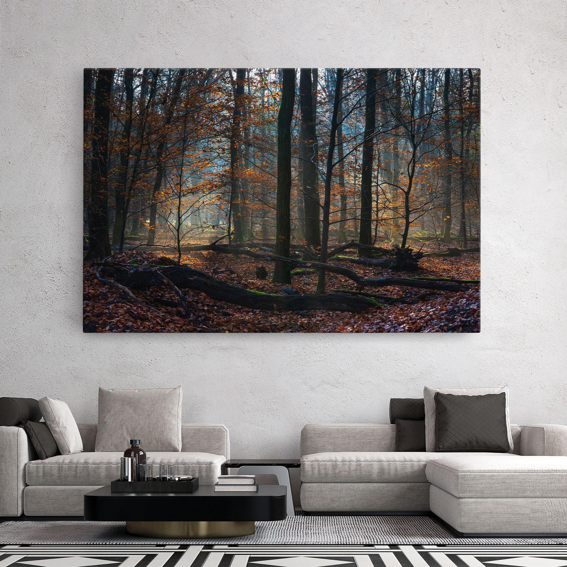 Tablou Canvas Forest Autumn Day mockup 2