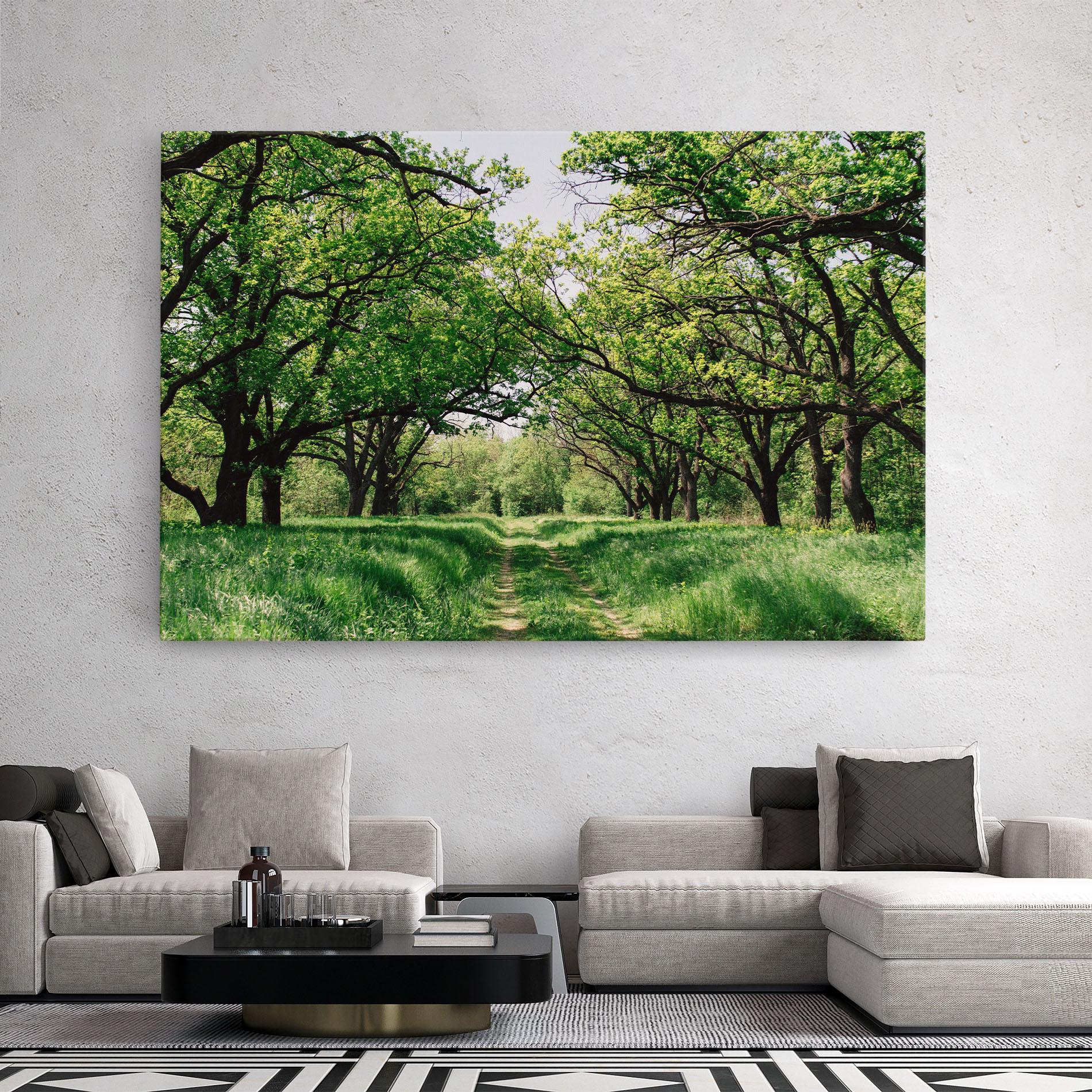 Tablou Canvas Forest Green Path mockup 2