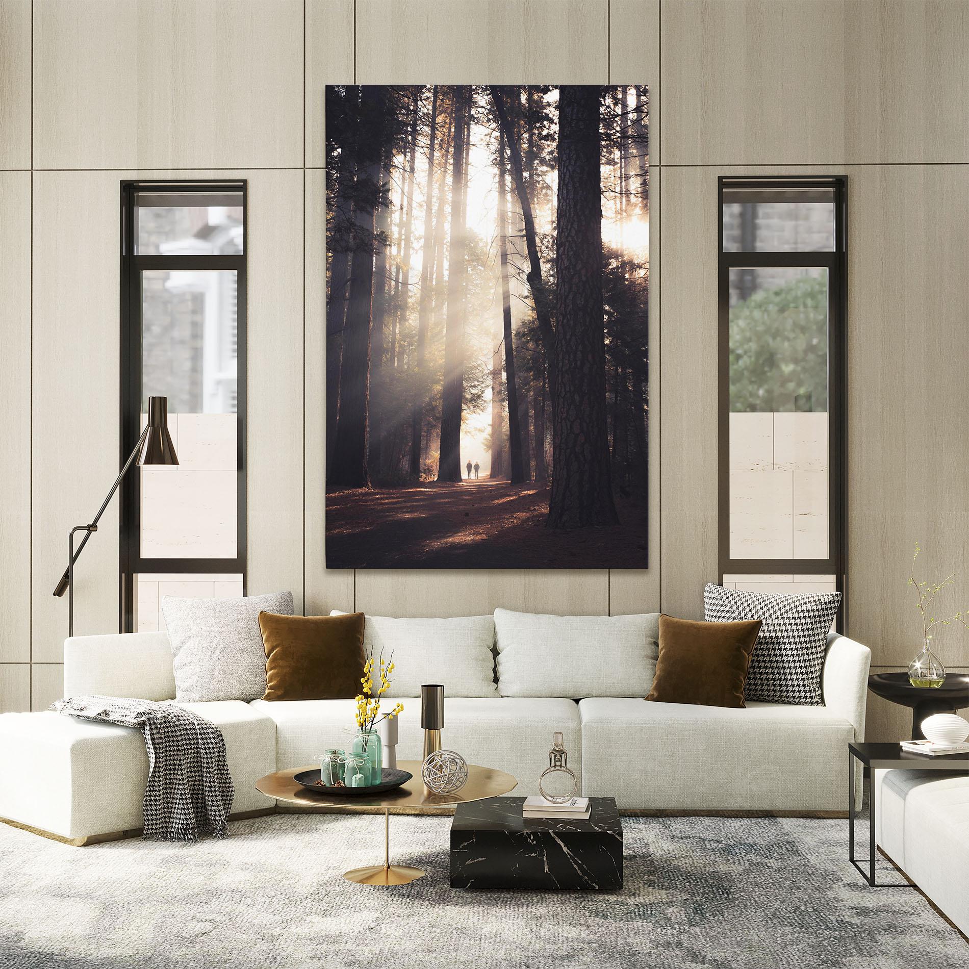 Tablou Canvas Foggy Couple Forest mockup 2