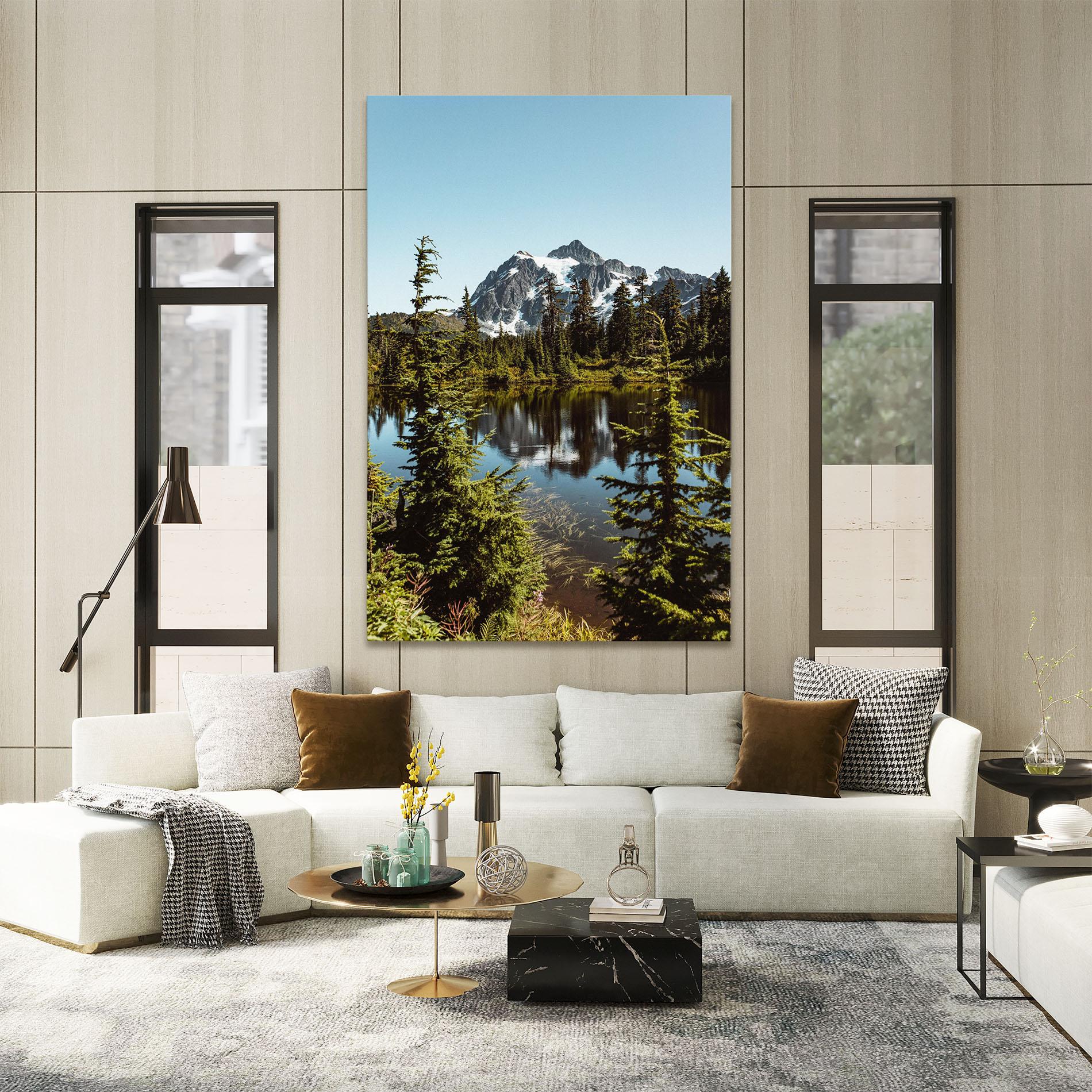 Tablou Canvas Forest Snow Mountain mockup 2