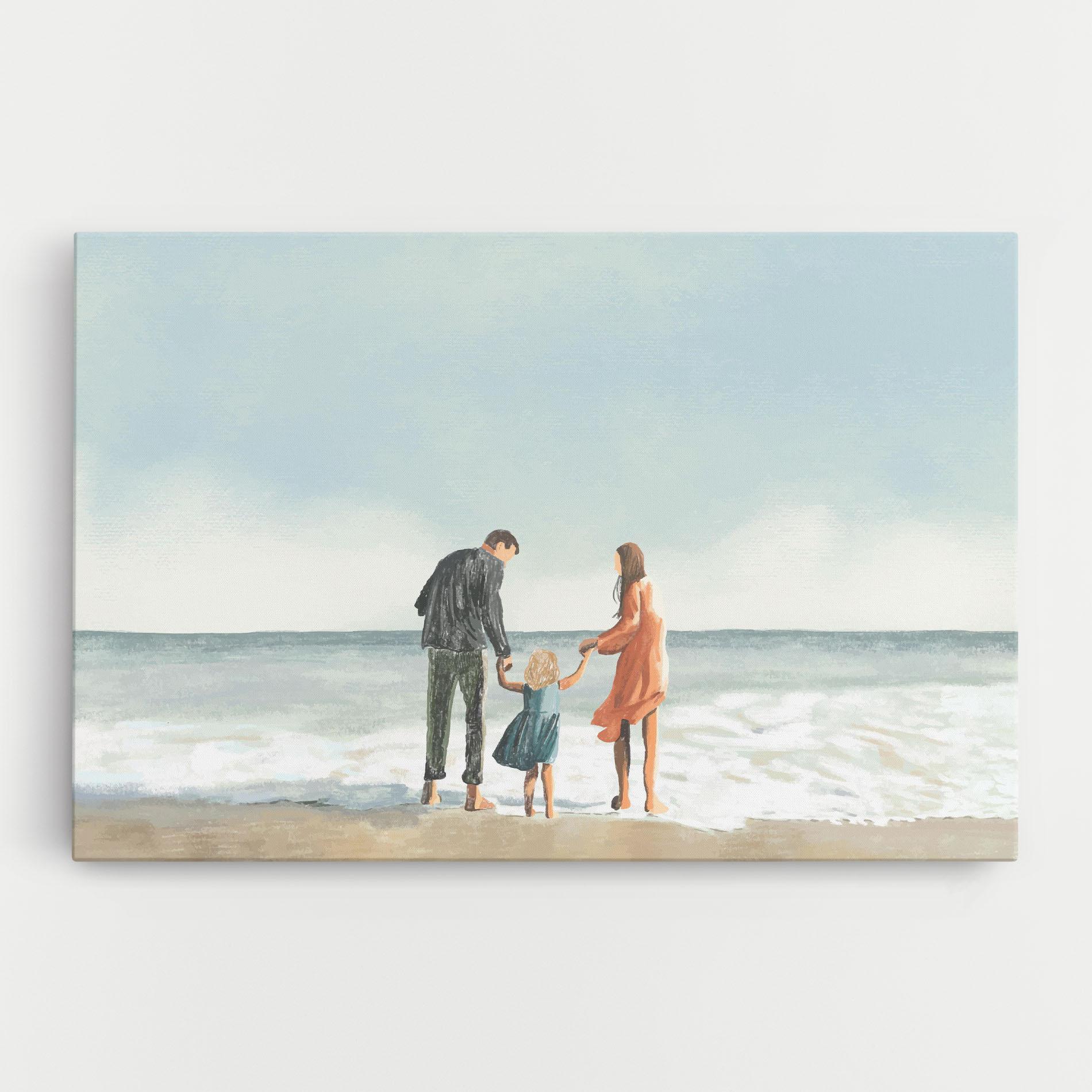 Tablou Canvas Beach Family mockup 0