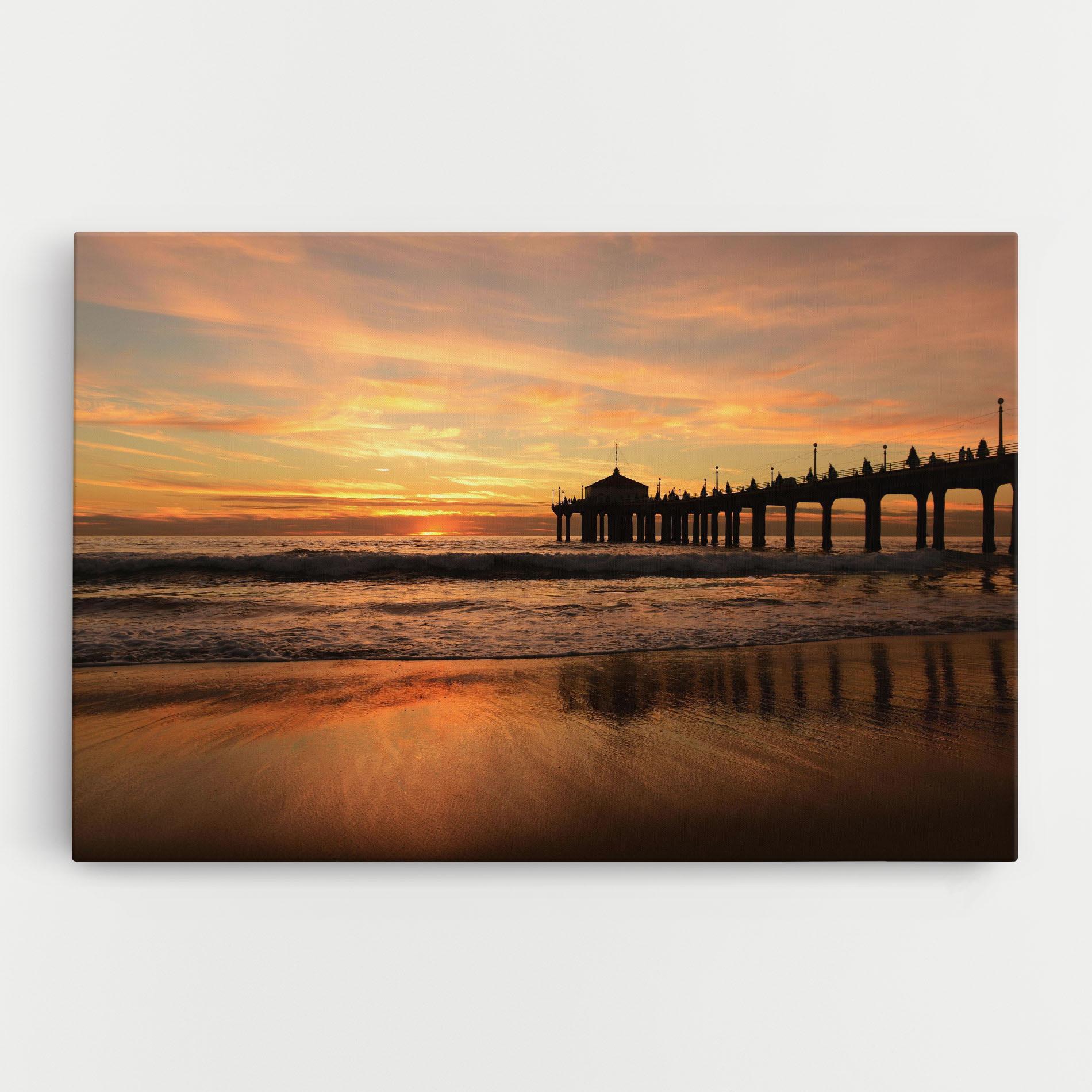 Tablou Canvas Beach Sunset View mockup 0