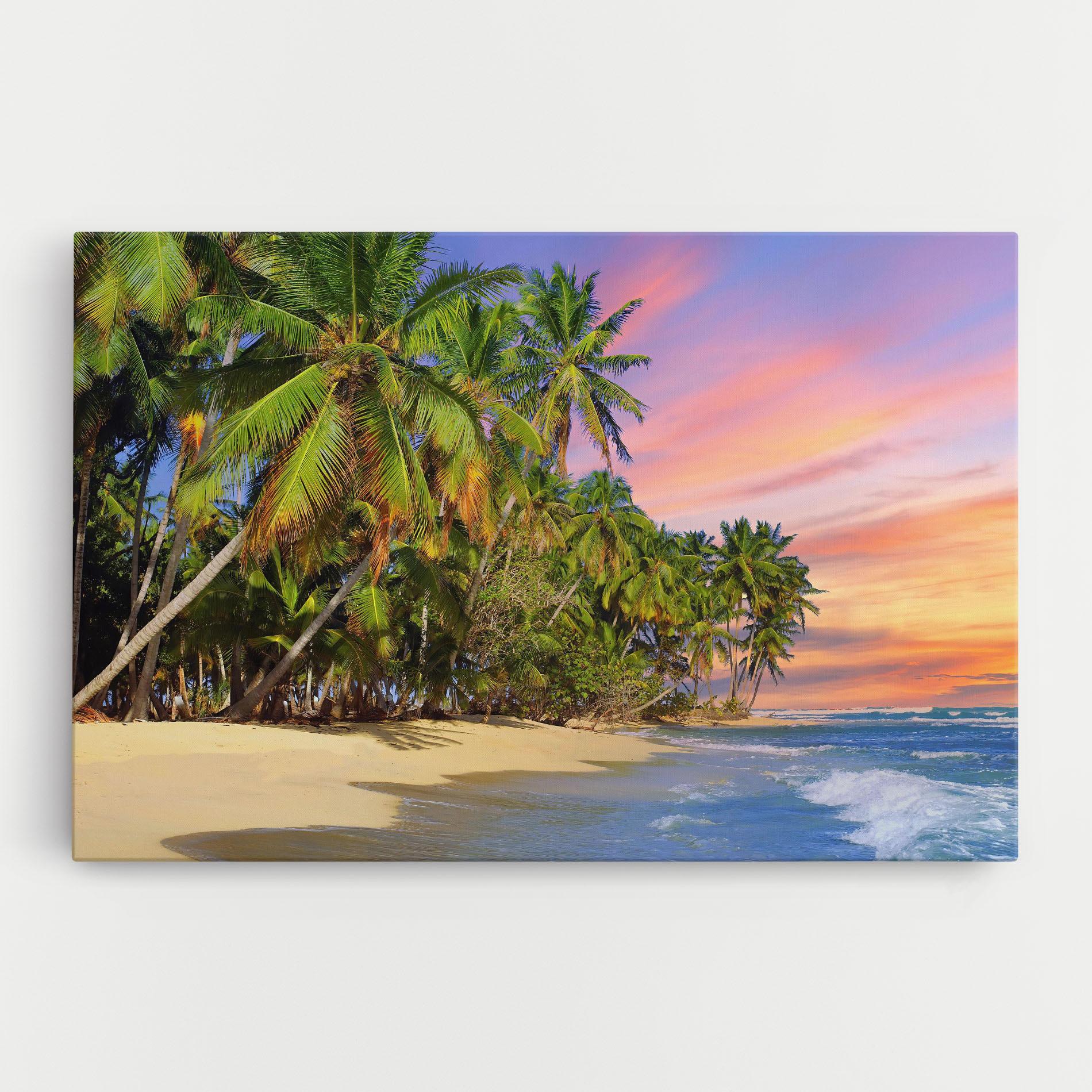 Tablou Canvas Coconut Tree Sunset mockup 0