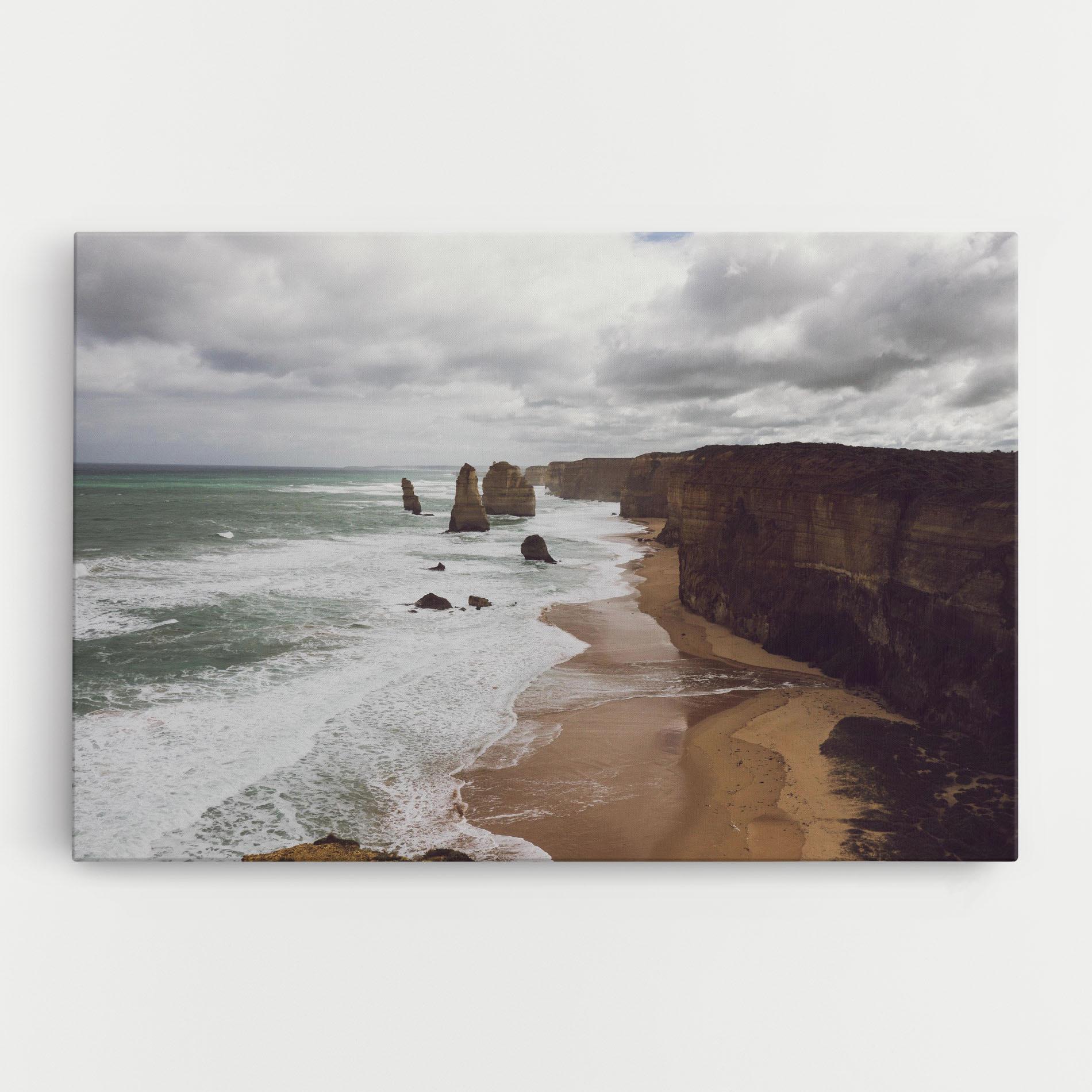 Tablou Canvas Grey Clouds Beach mockup 0