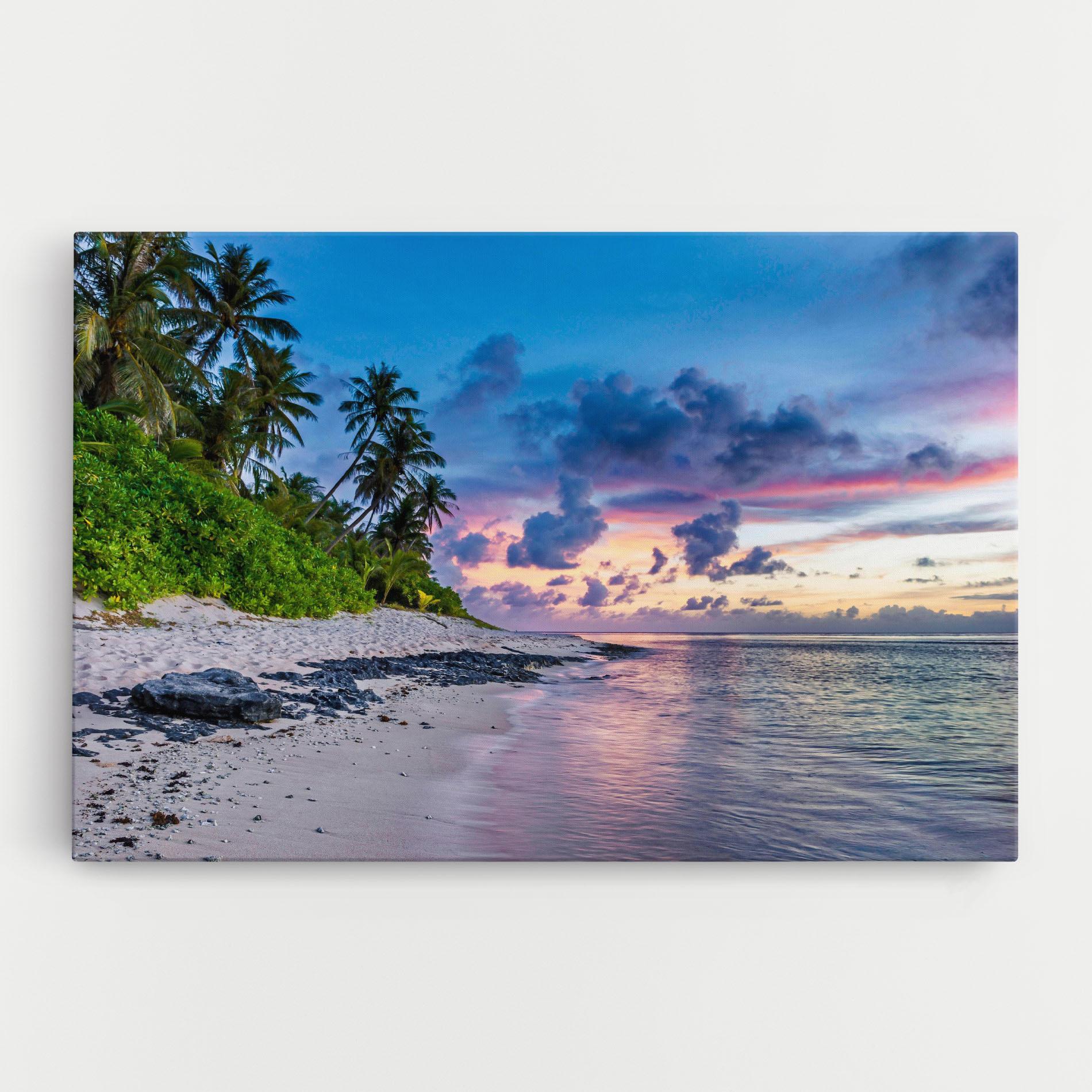 Tablou Canvas Purple Blue Beach mockup 0