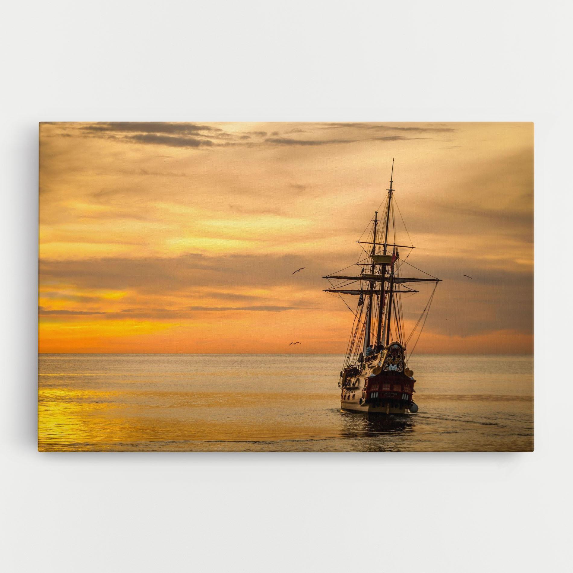 Tablou Canvas Sunset Over The Sea mockup 0