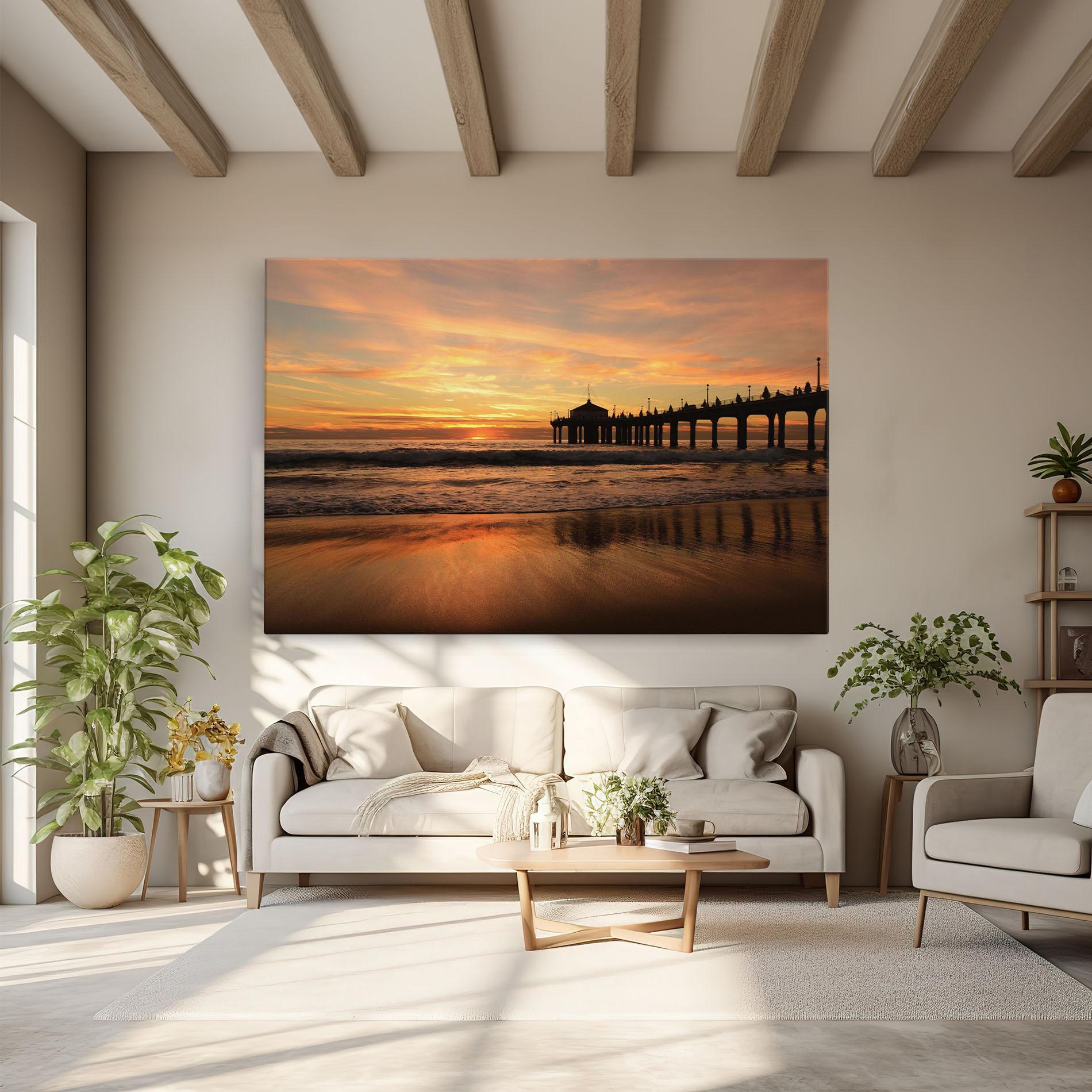Tablou Canvas Beach Sunset View mockup 6