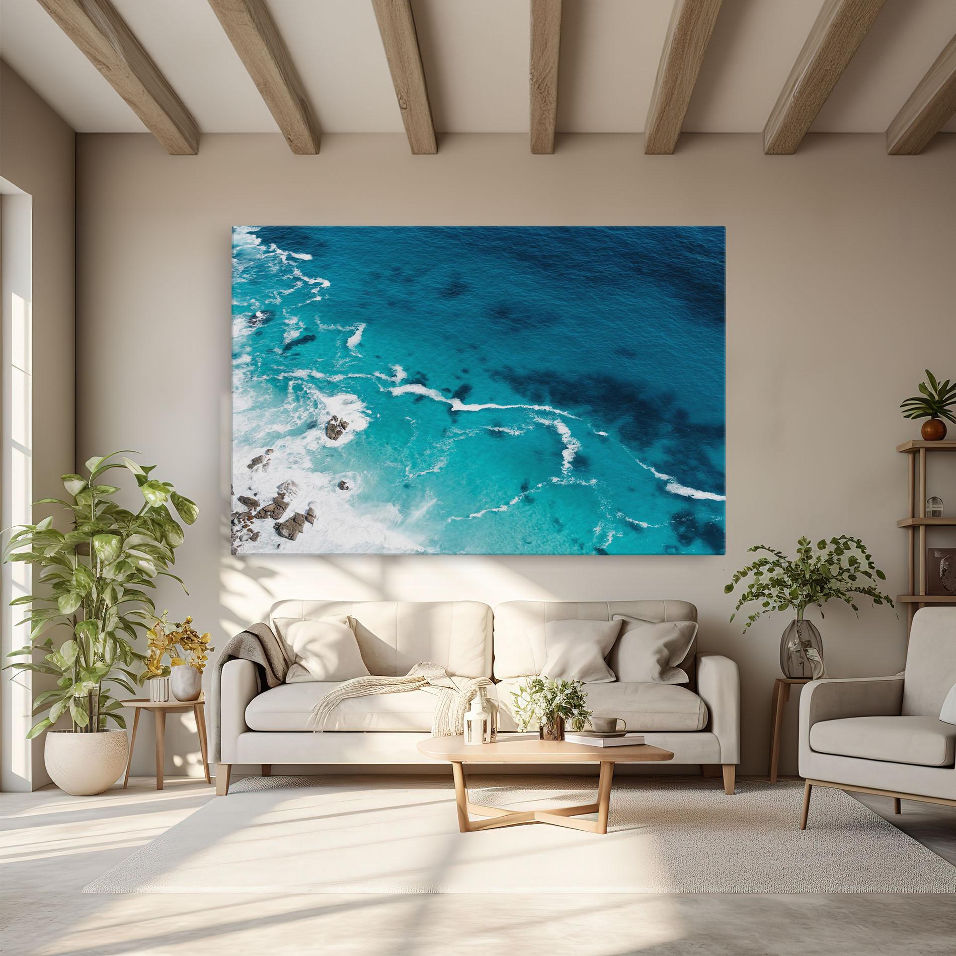 Tablou Canvas Blue Water Beach mockup 6