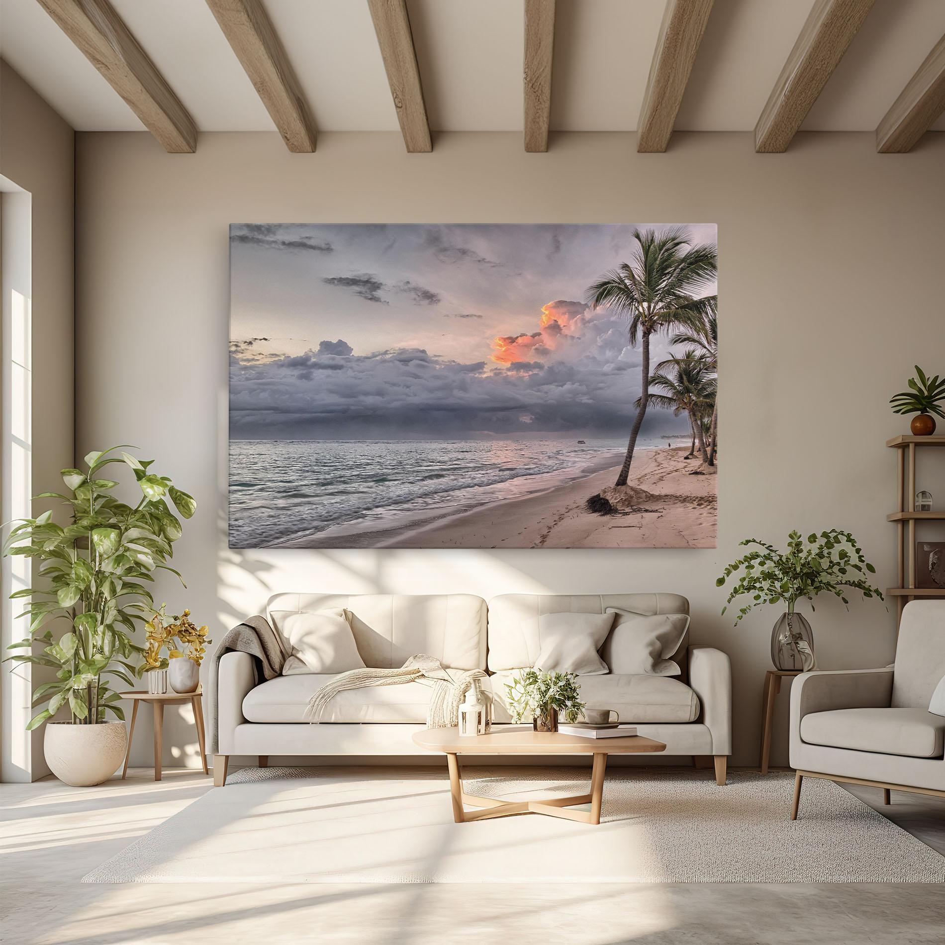 Tablou Canvas Cloudy Beach mockup 6
