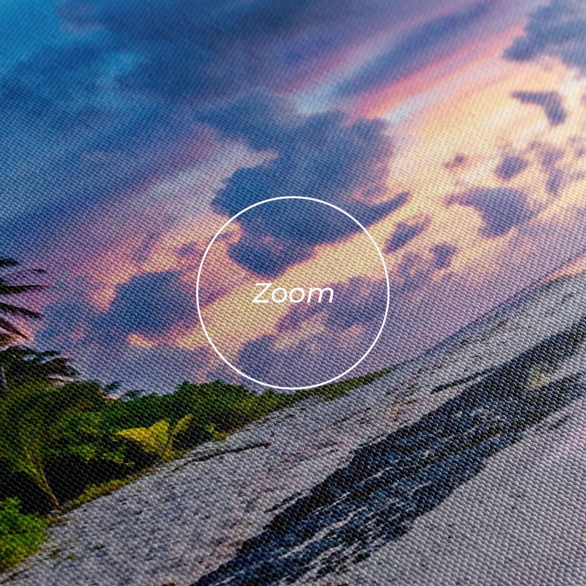 Tablou Canvas Purple Blue Beach mockup 3