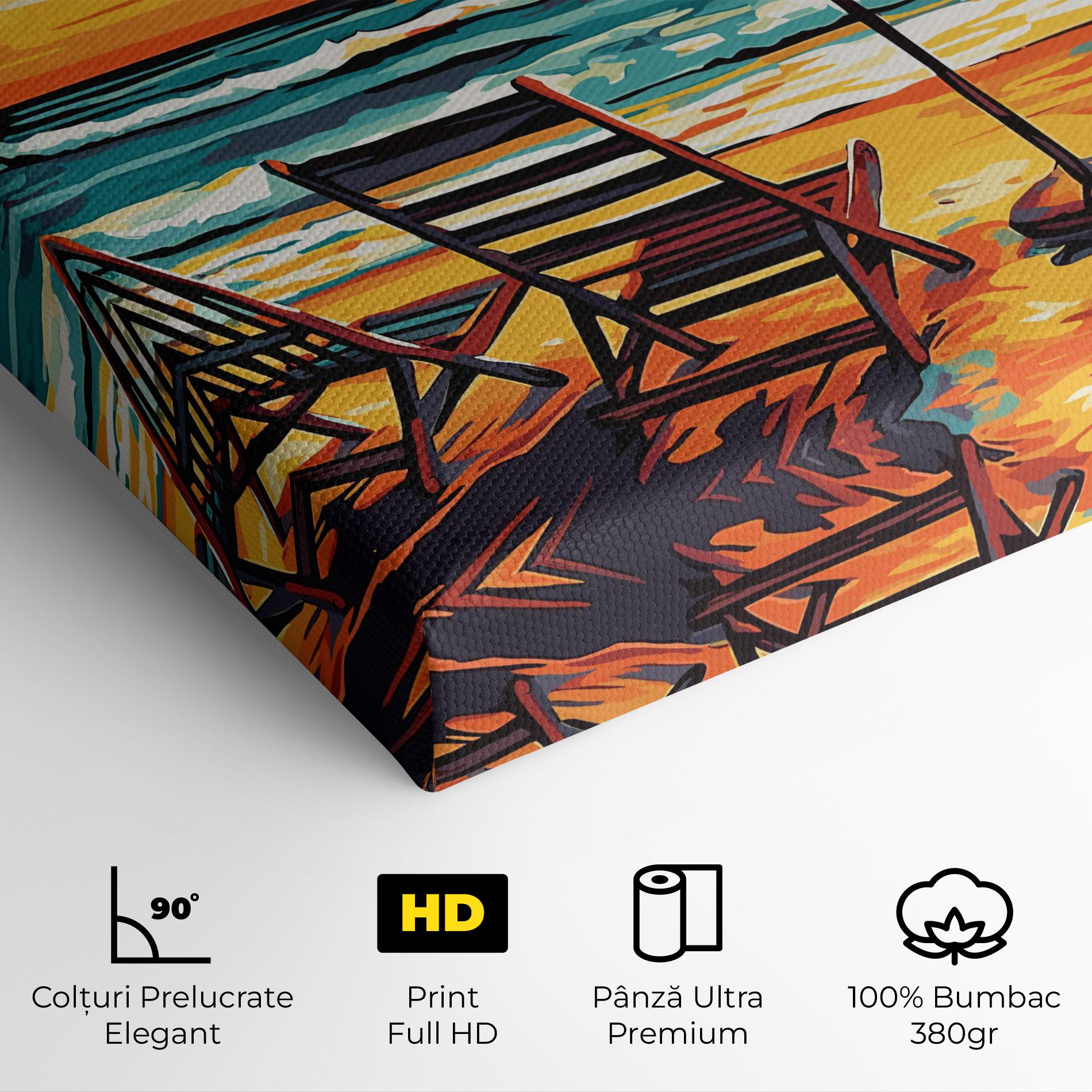 Tablou Canvas Chair Sunset View mockup 4