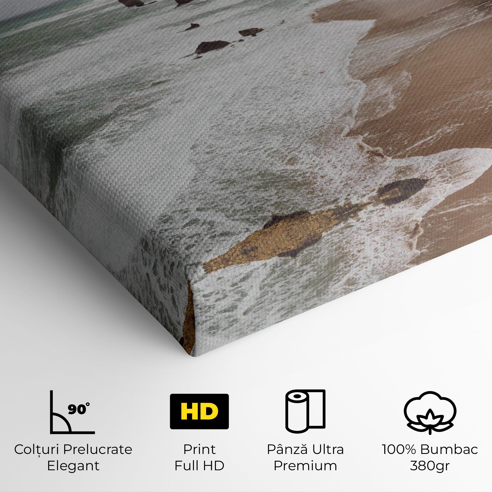 Tablou Canvas Grey Clouds Beach mockup 4