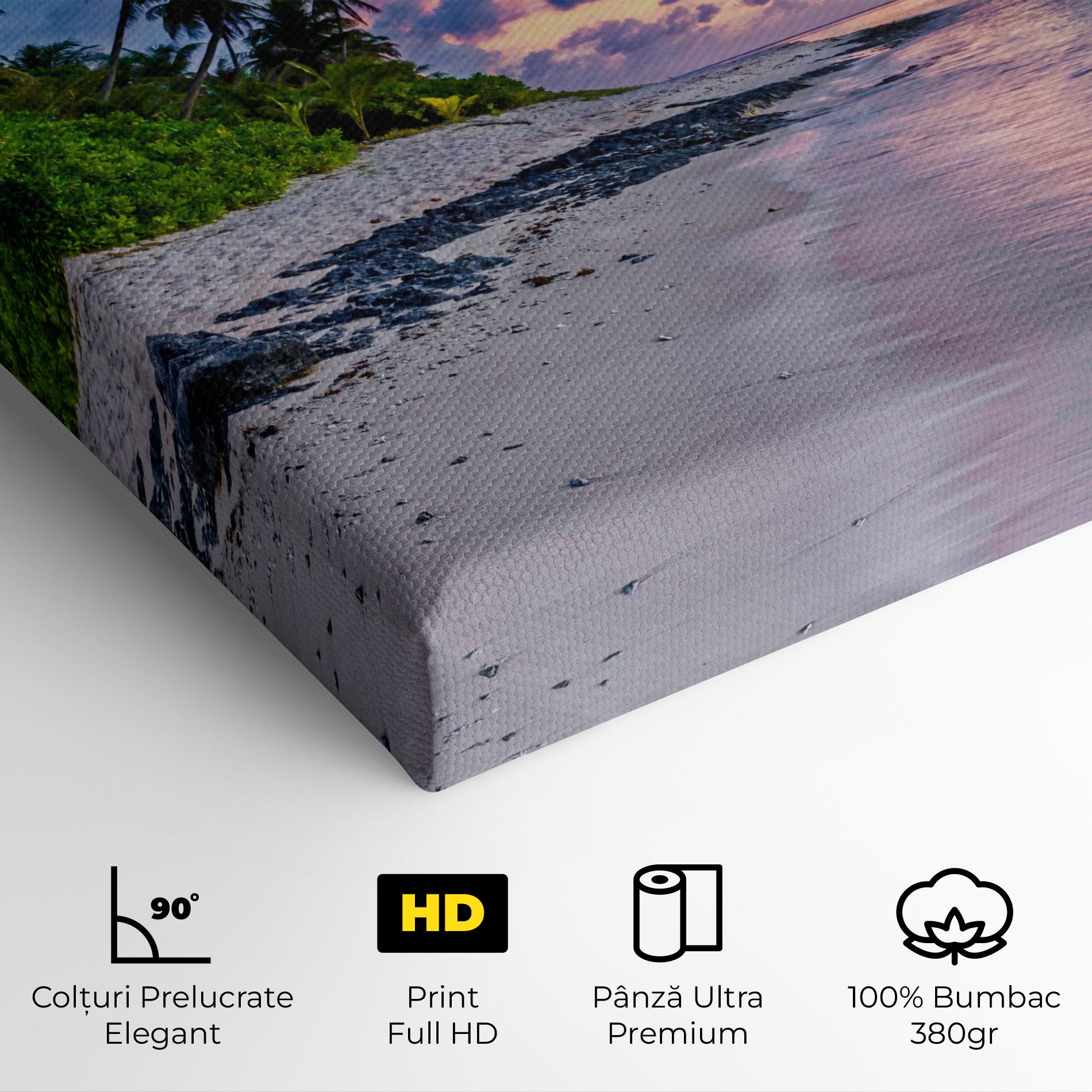 Tablou Canvas Purple Blue Beach mockup 4