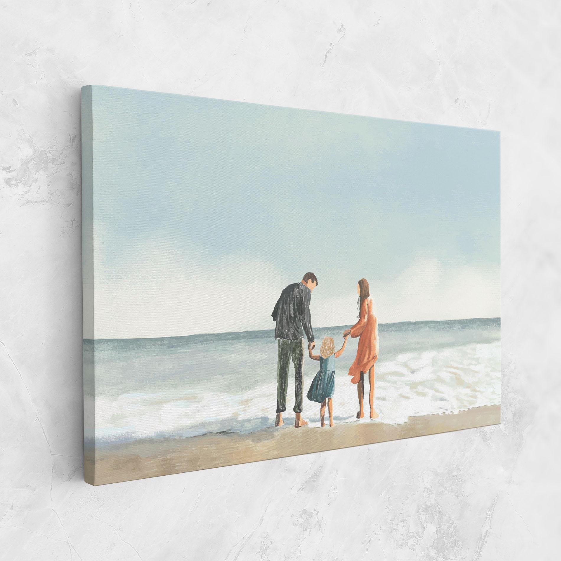Tablou Canvas Beach Family mockup 1
