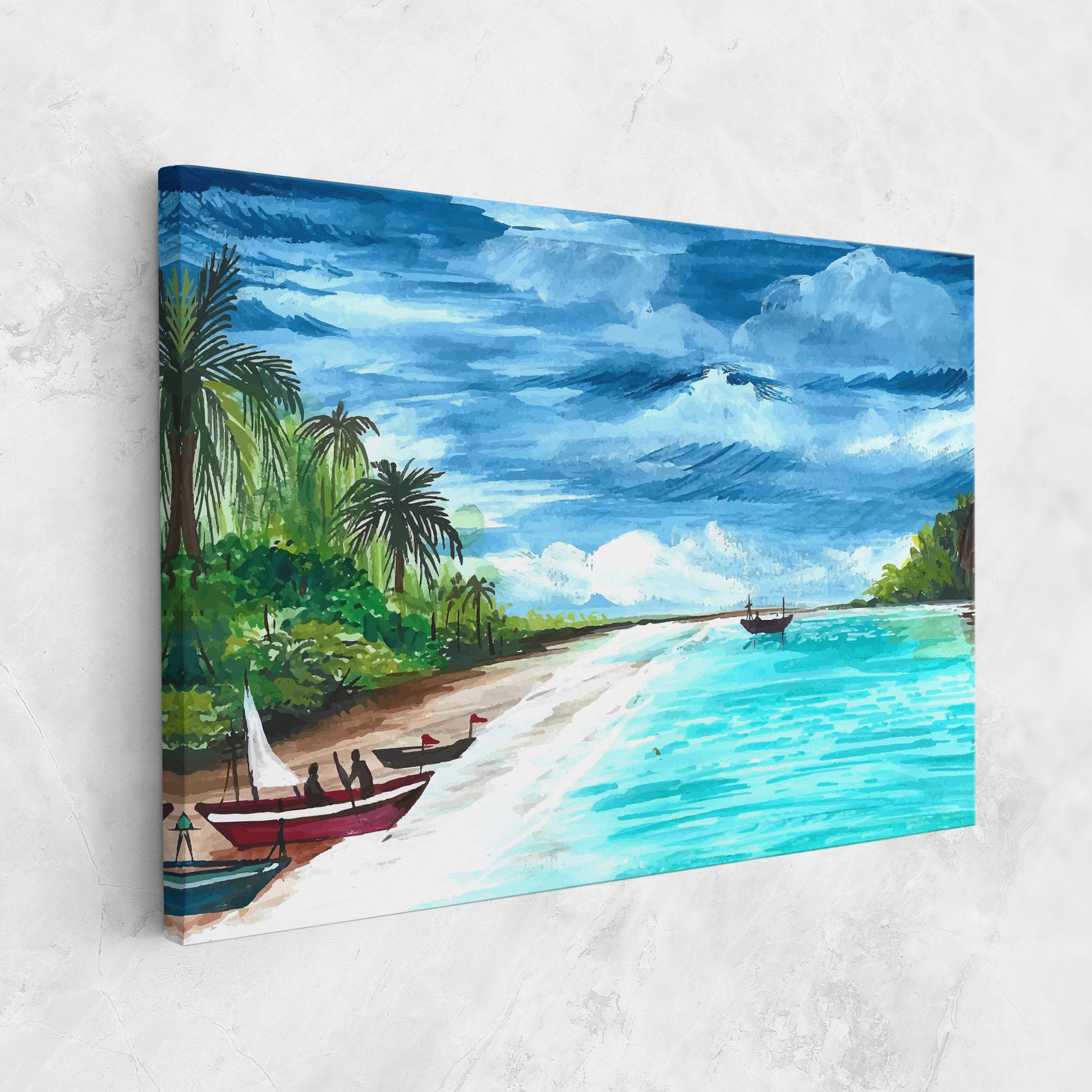 Tablou Canvas Beach Painting Art mockup 1