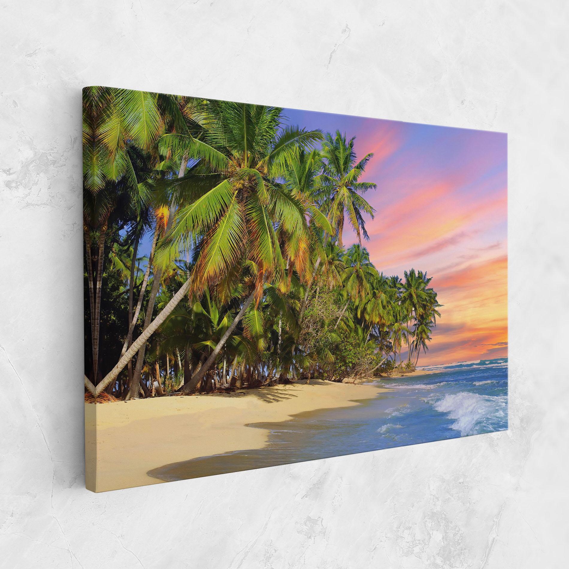 Tablou Canvas Coconut Tree Sunset mockup 1