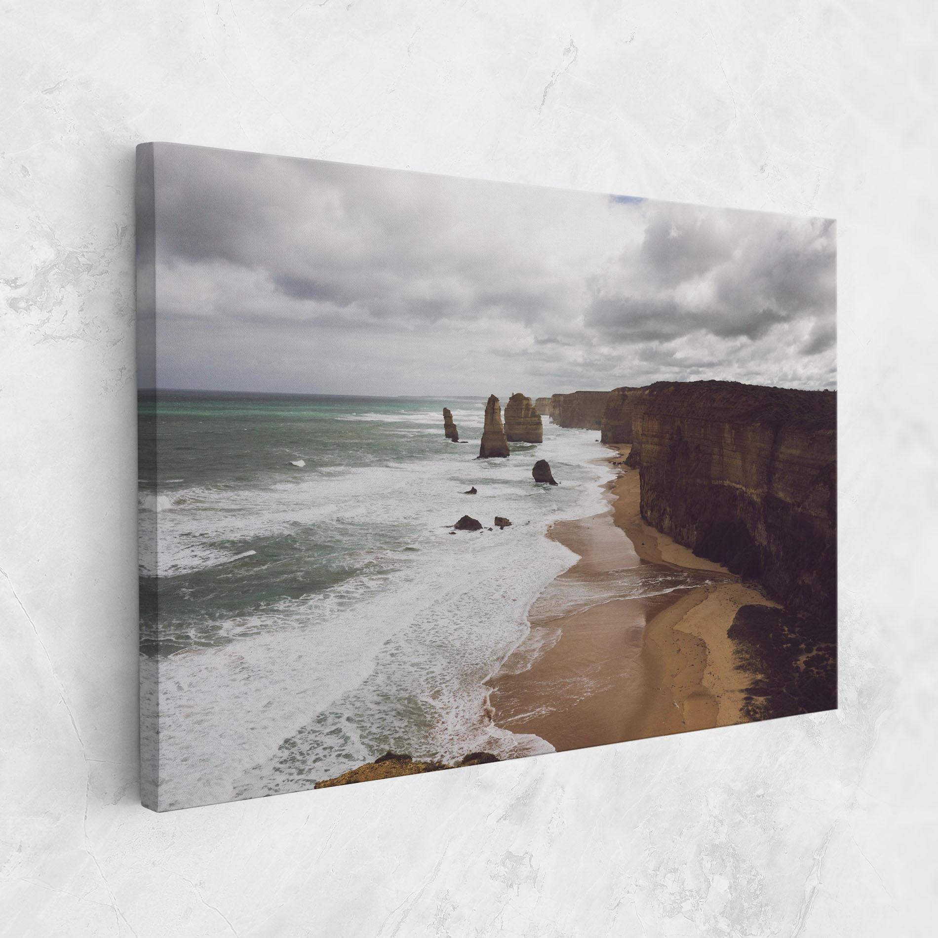 Tablou Canvas Grey Clouds Beach mockup 1