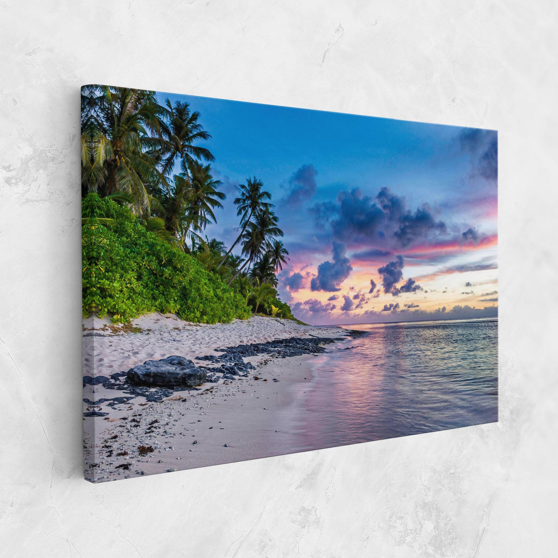 Tablou Canvas Purple Blue Beach mockup 1