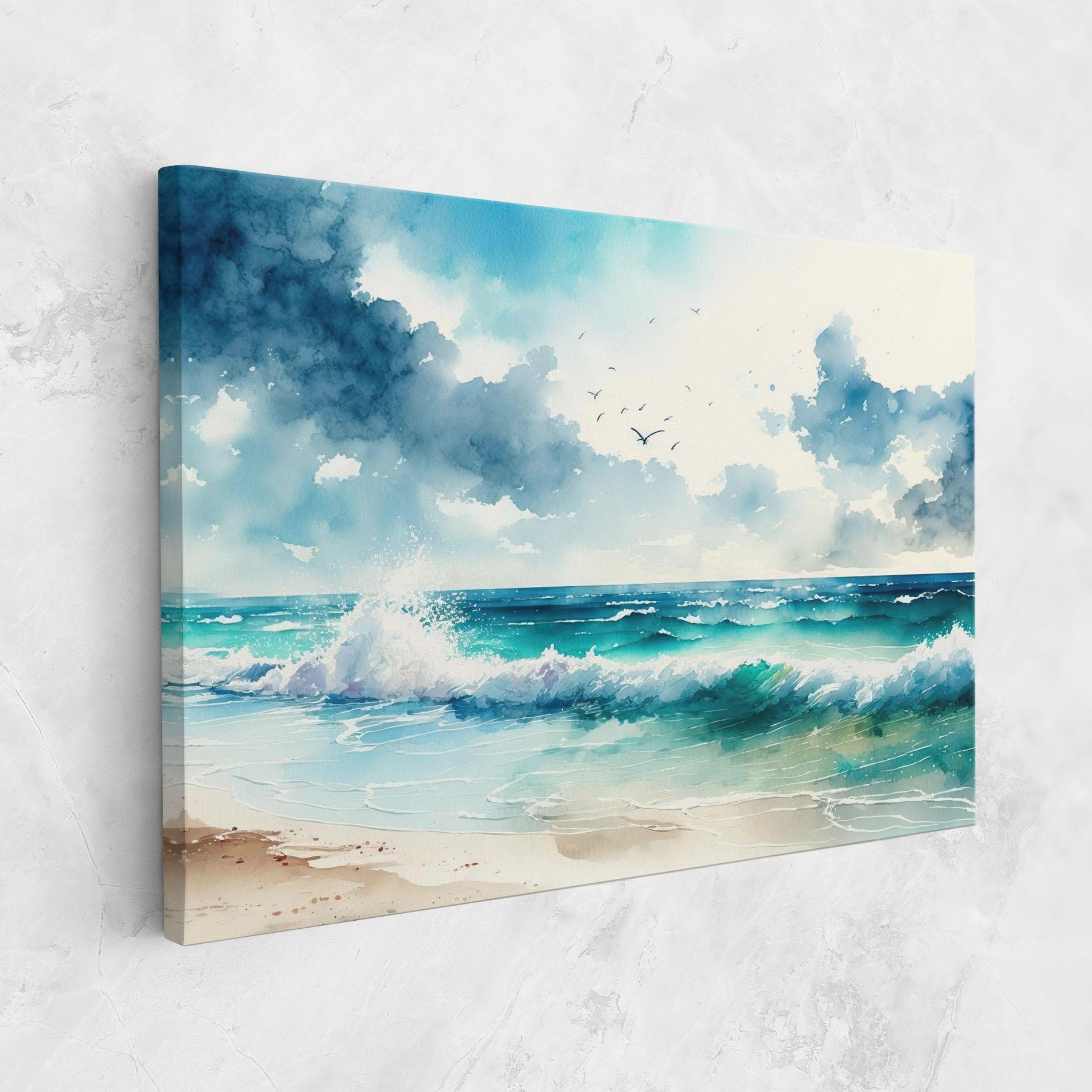 Tablou Canvas Watercolor Sea Beach mockup 1