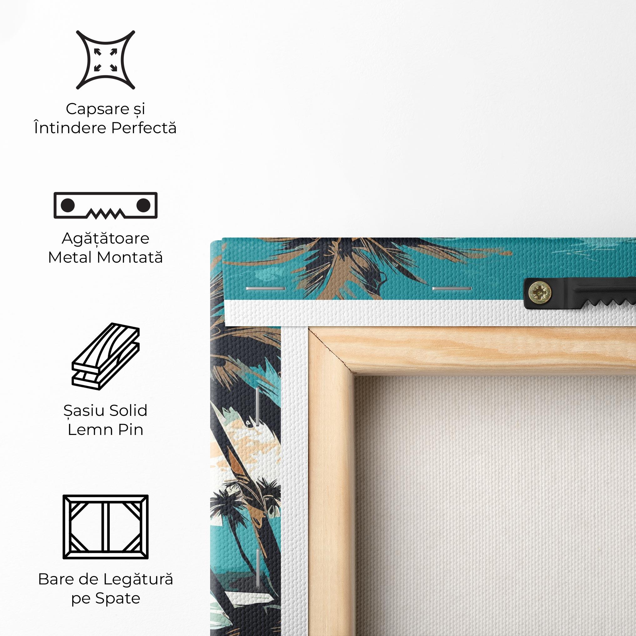 Tablou Canvas Cream Blue Beach mockup 5