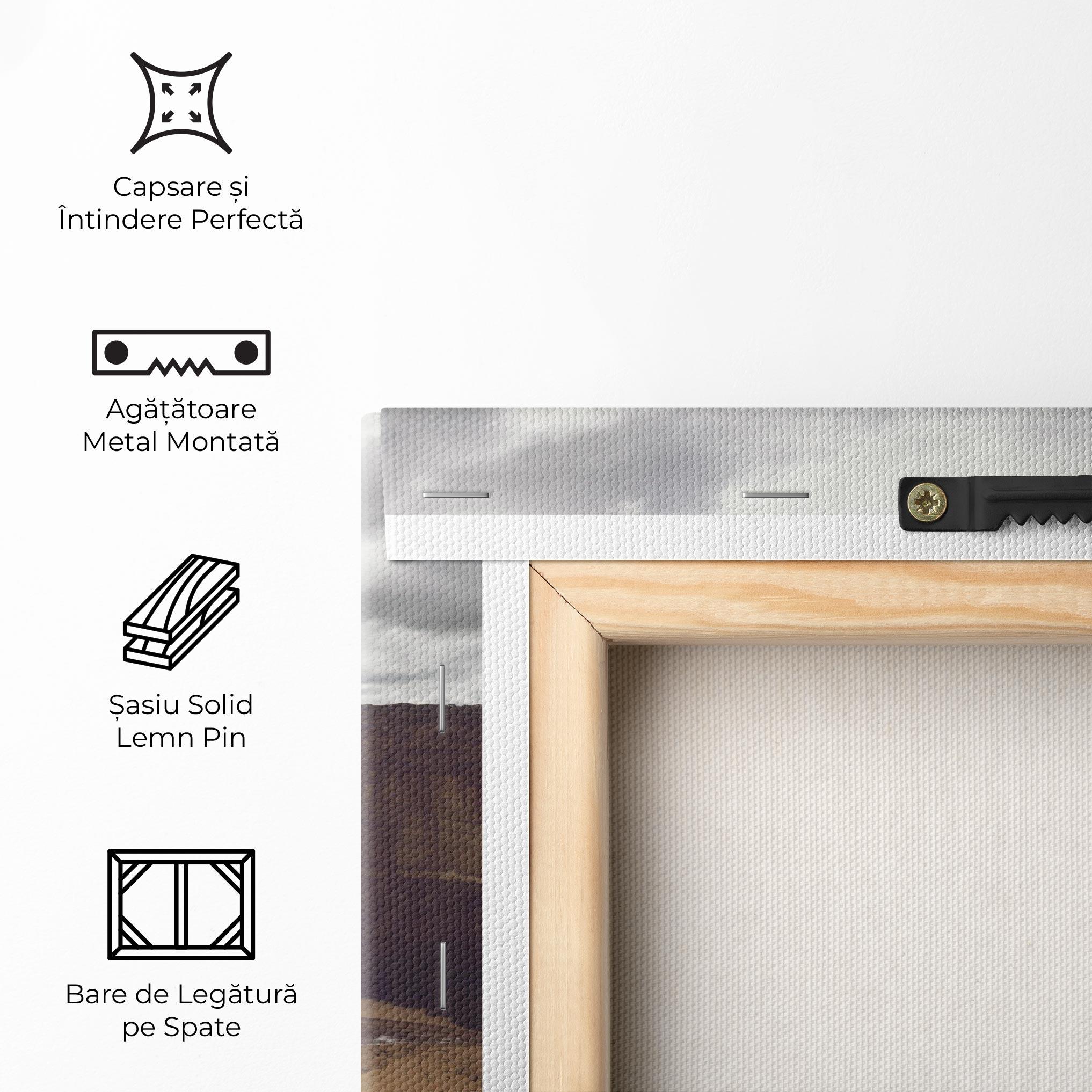 Tablou Canvas Grey Clouds Beach mockup 5