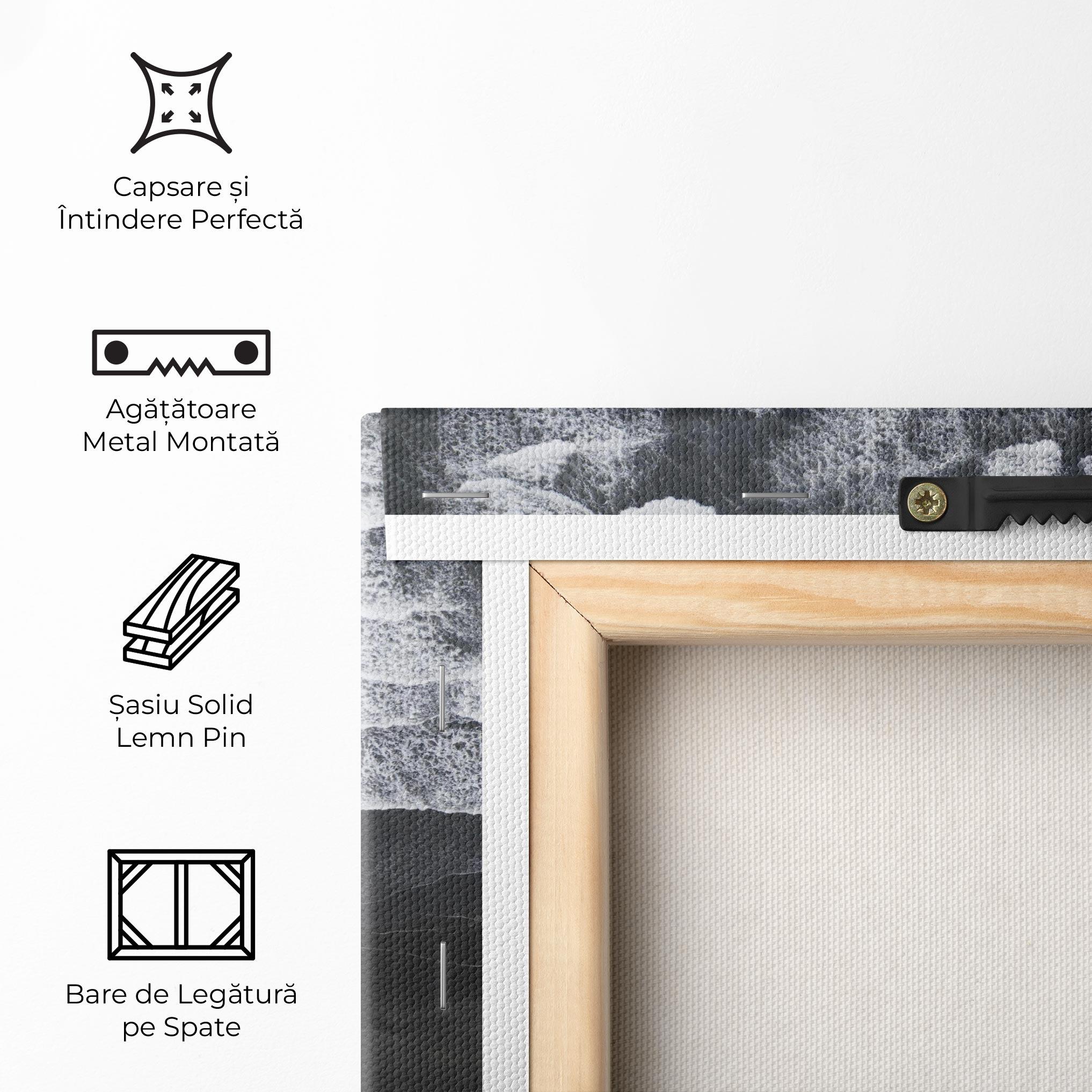 Tablou Canvas Grey Waves Beach mockup 5