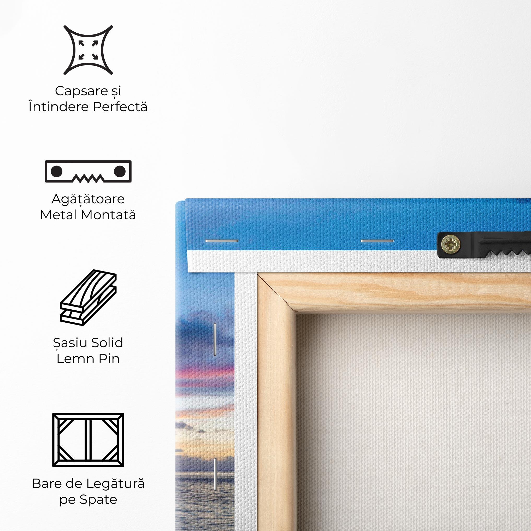 Tablou Canvas Purple Blue Beach mockup 5