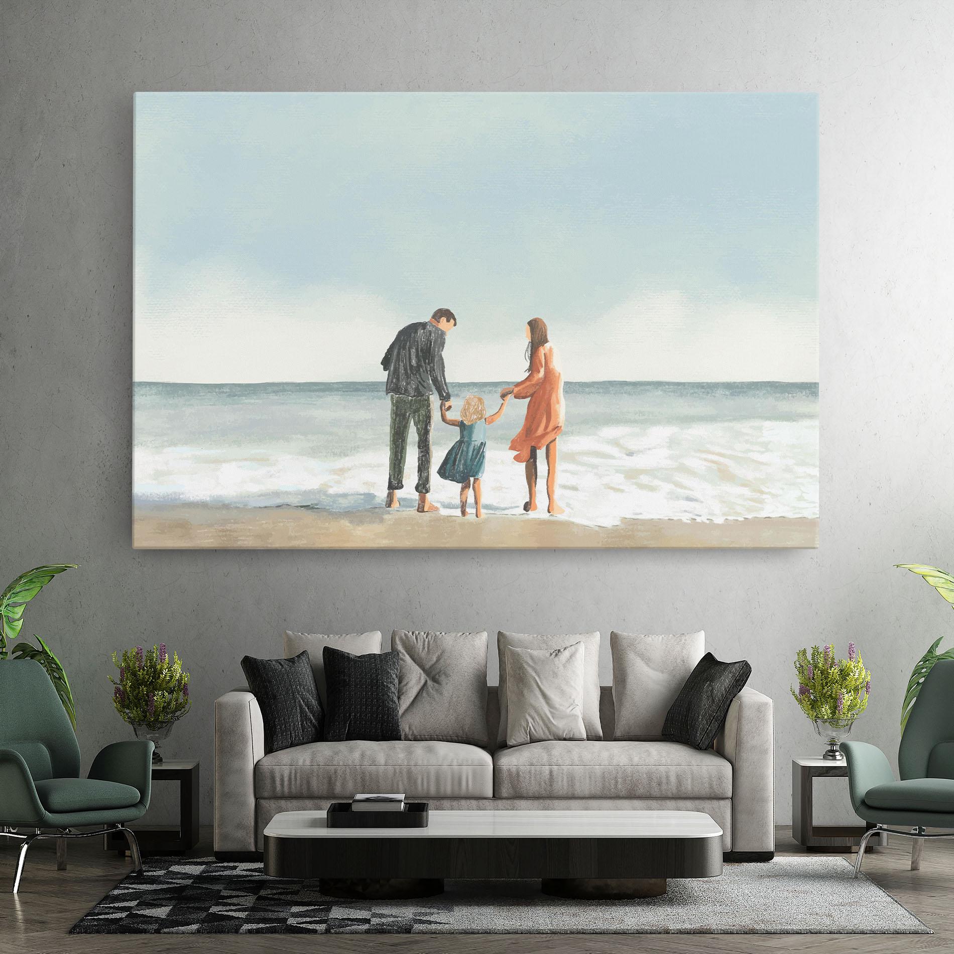 Tablou Canvas Beach Family mockup 7