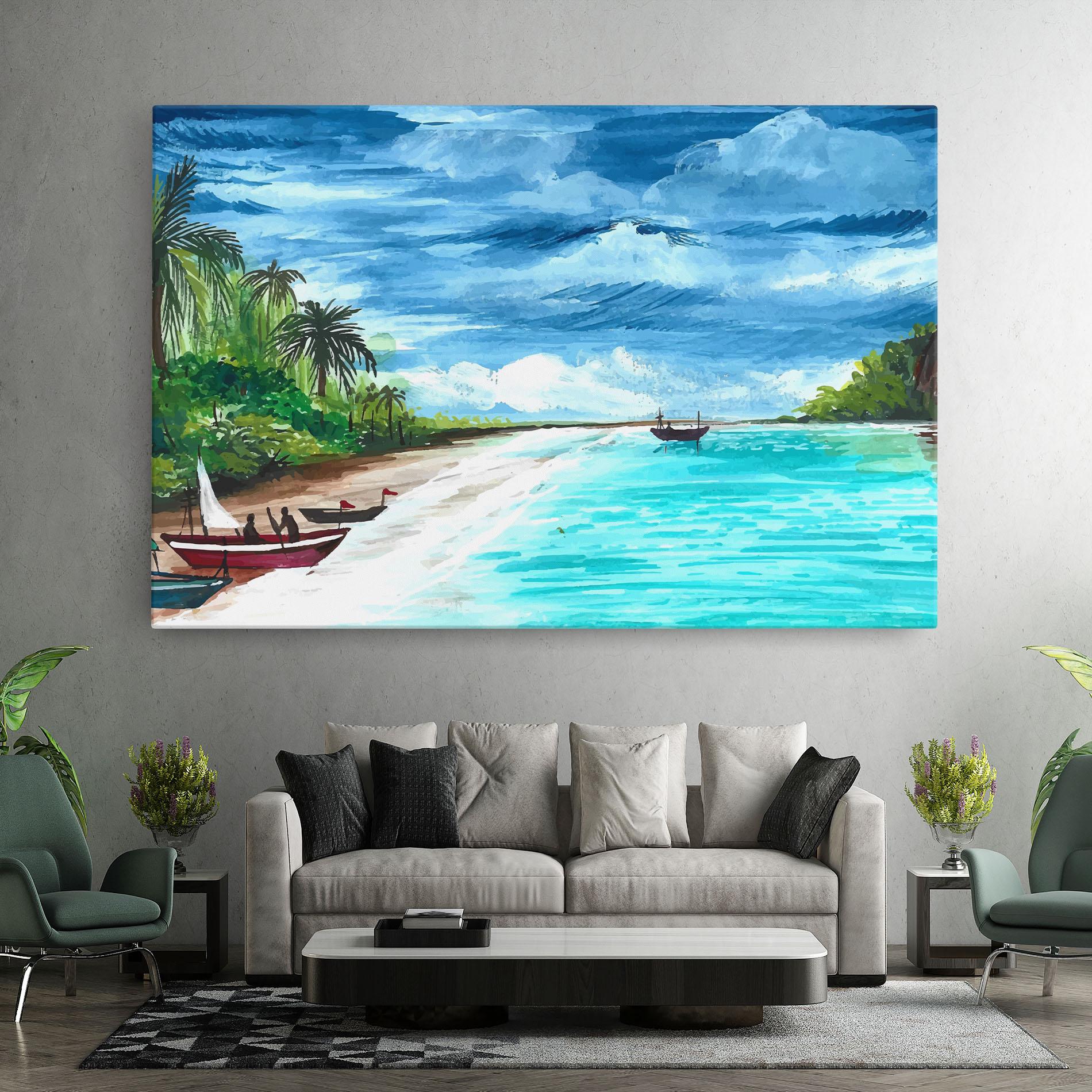 Tablou Canvas Beach Painting Art mockup 7