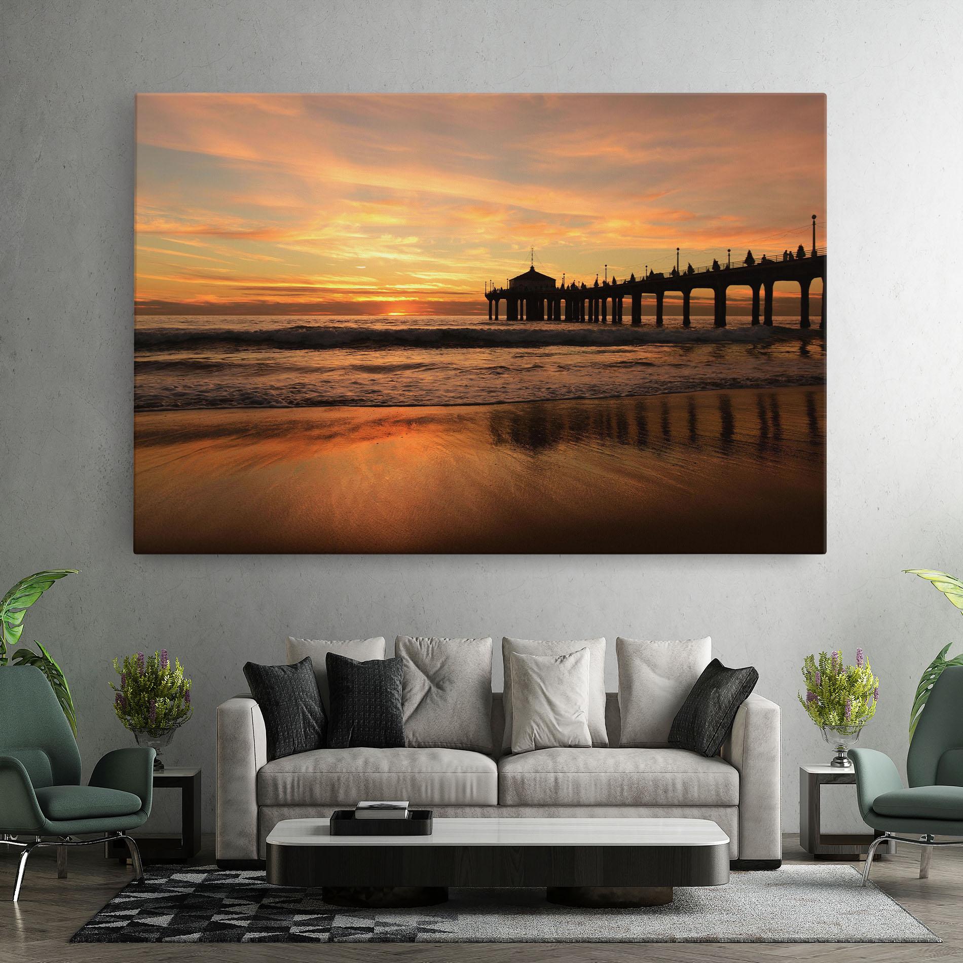 Tablou Canvas Beach Sunset View mockup 7